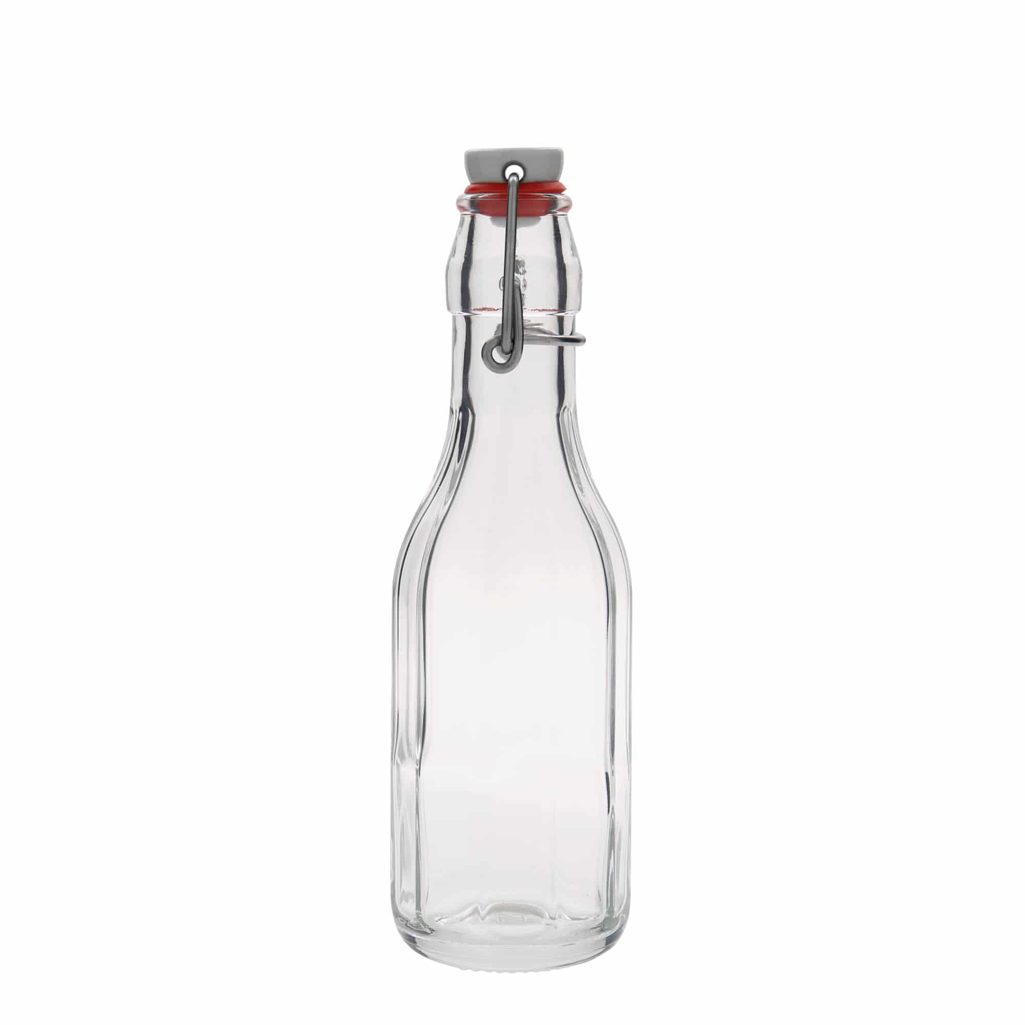 250 ml skleněná lahev „Bravo“, desetiboká, hrdlo: s pákovým uzávěrem