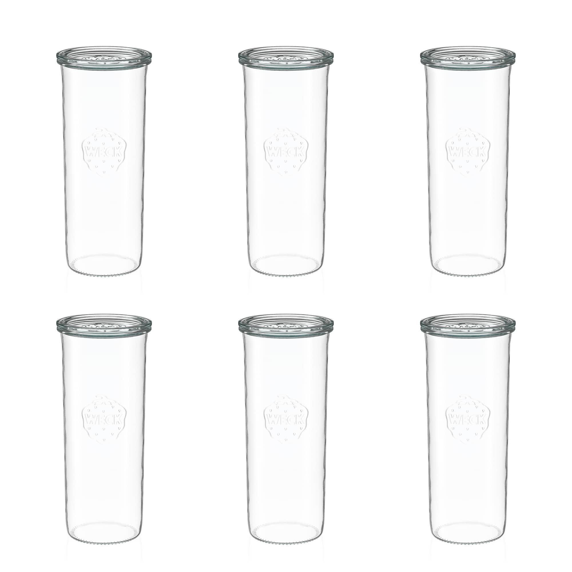 6x 1500ml WECK zavařovací sklenice se skleněným víčkem RR 100