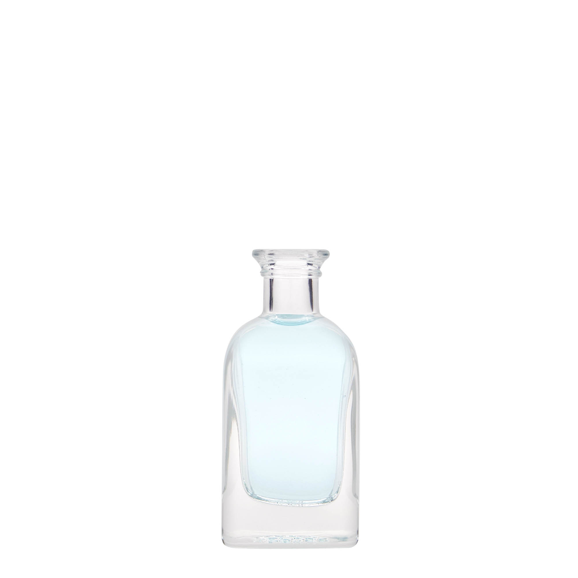 40 ml skleněná lahvička Apotheker Carré, čtvercová, hrdlo: korek