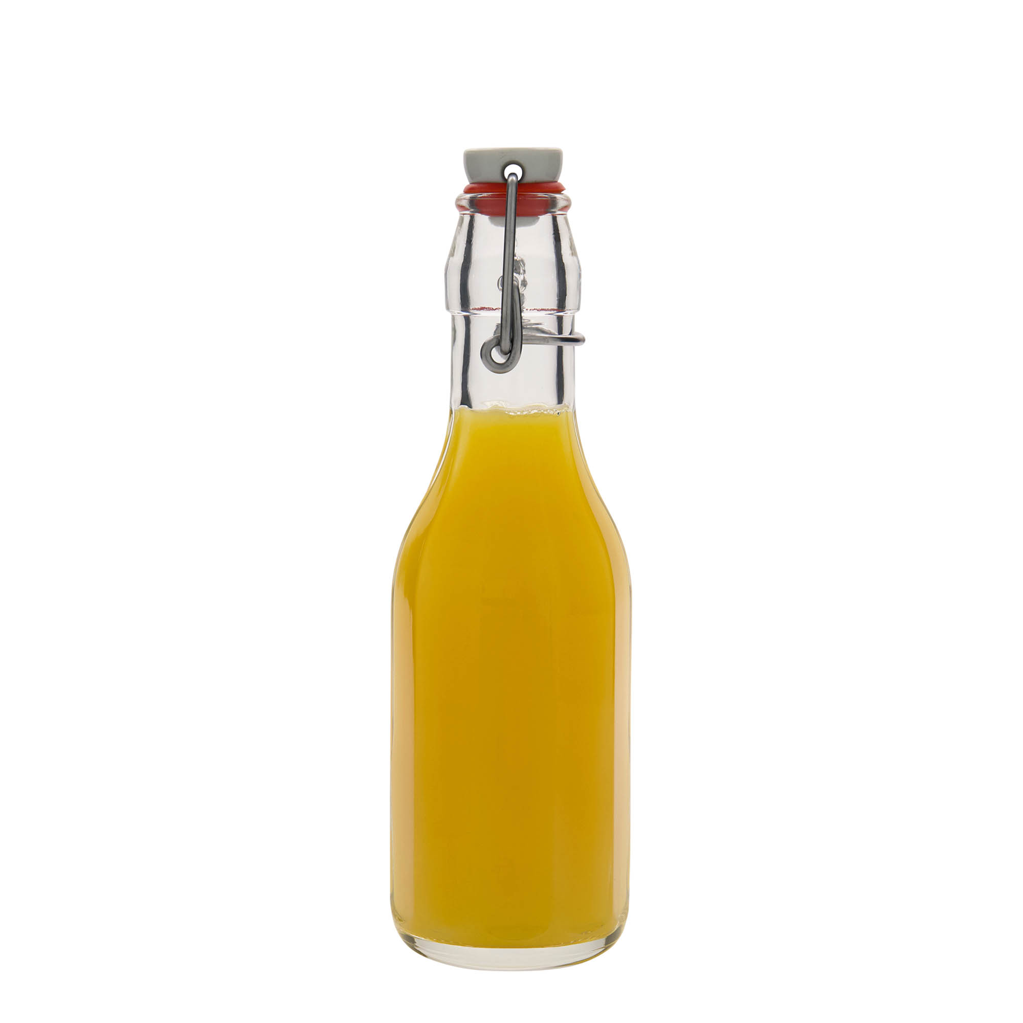 250 ml skleněná lahev 'Bravo', desetiboká, hrdlo: s pákovým uzávěrem