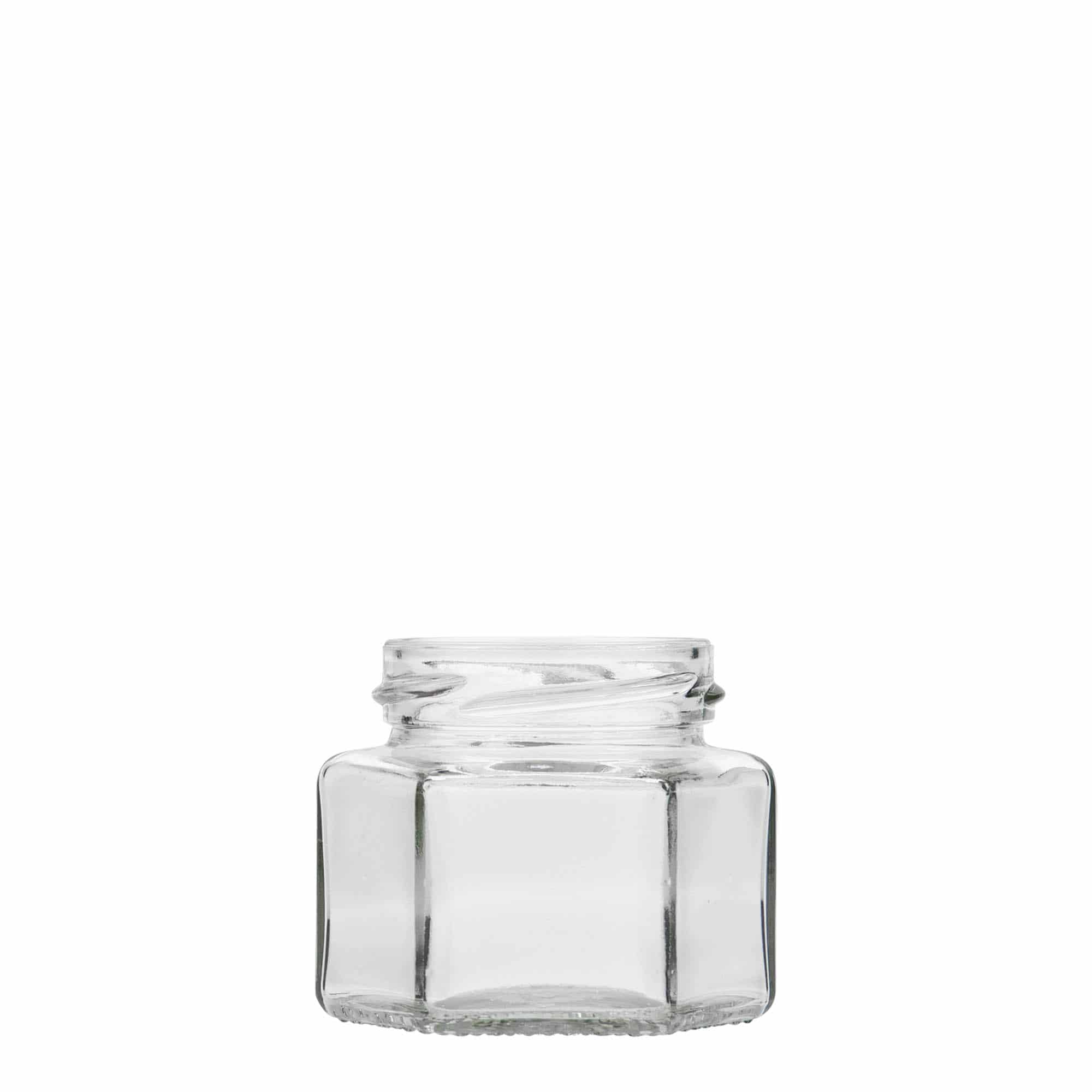 Šestiúhelníková sklenice 106 ml, uzávěr: Twist Off (TO 53)