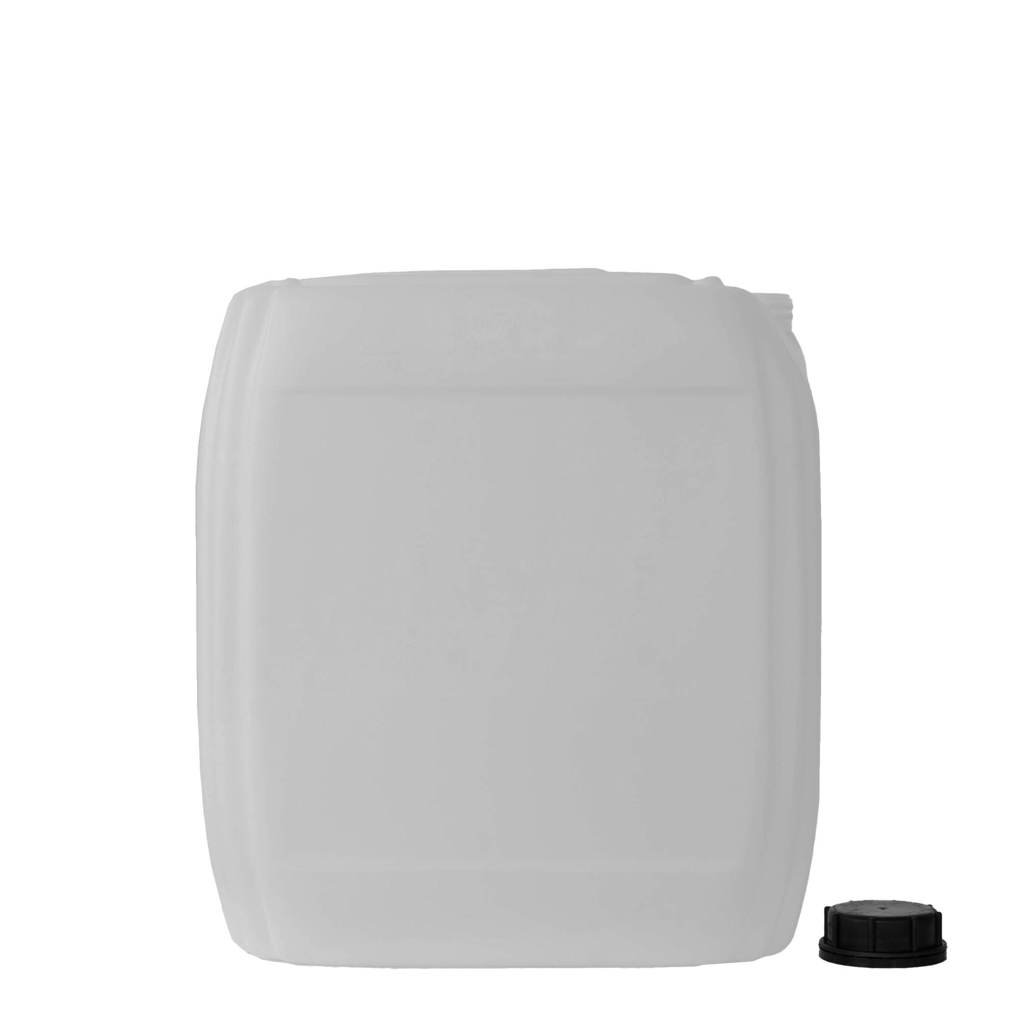 30 l kanystr, obdélníkový, HDPE plast, přírodní, hrdlo: ND 60