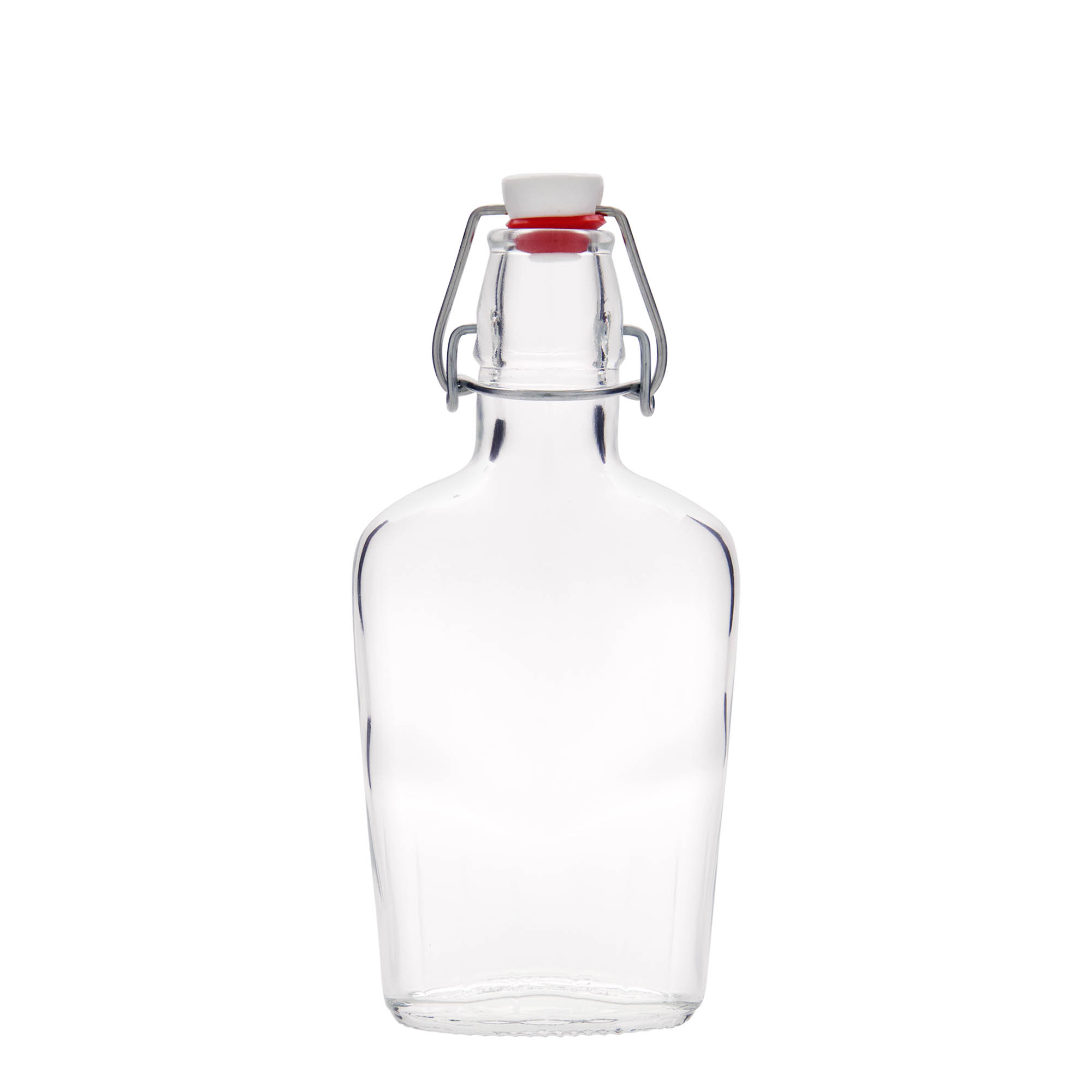 250 ml skleněná láhev 'Fiaschetta', oválná, hrdlo: uzávěr s pákou 250 ml skleněná láhev 'Fiaschetta', oválná, hrdlo: uzávěr s pákou