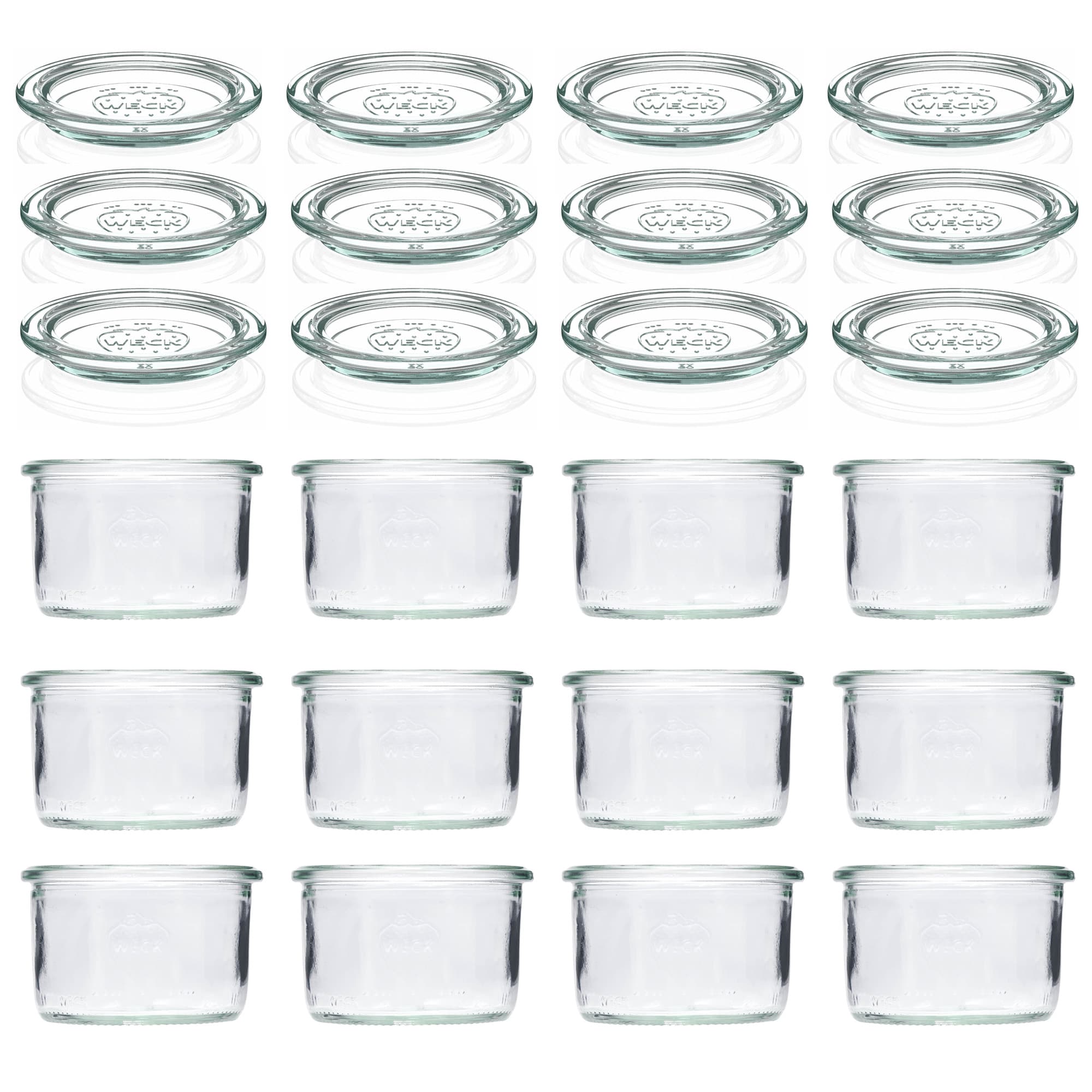 12x 200 ml WECK zavařovací sklenice se skleněným víčkem RR 80