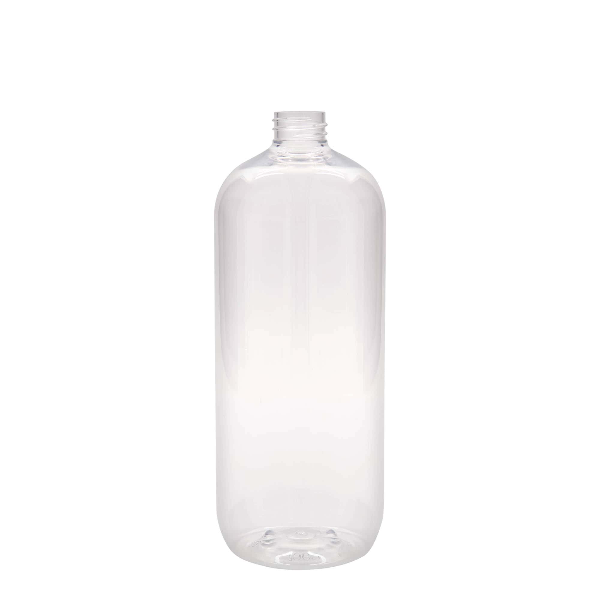 PET lahev 1000 ml 'Boston', plast, ústí: GPI 28/410