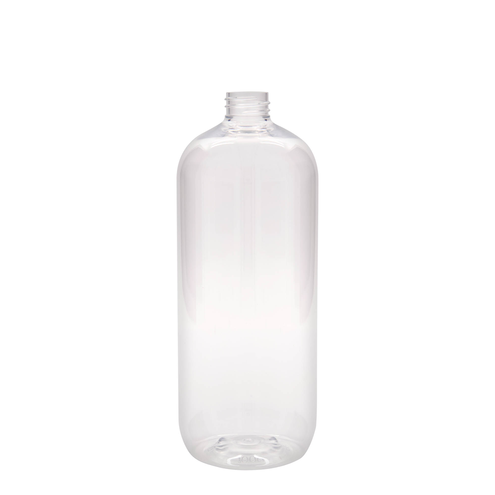 1.000 ml PET láhev „Boston“, plast, hrdlo: 28/410