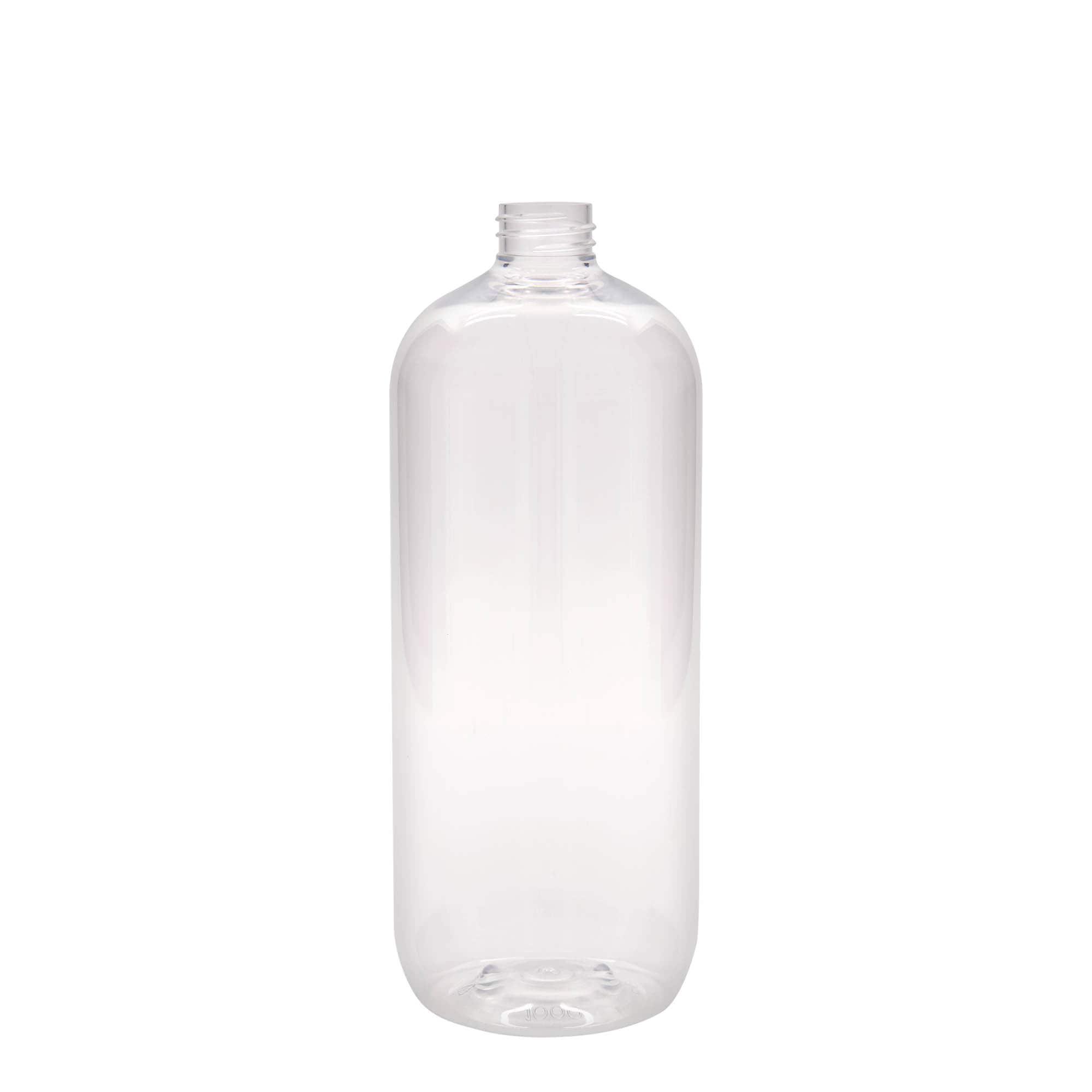 1.000 ml PET láhev „Boston“, plast, hrdlo: 28/410