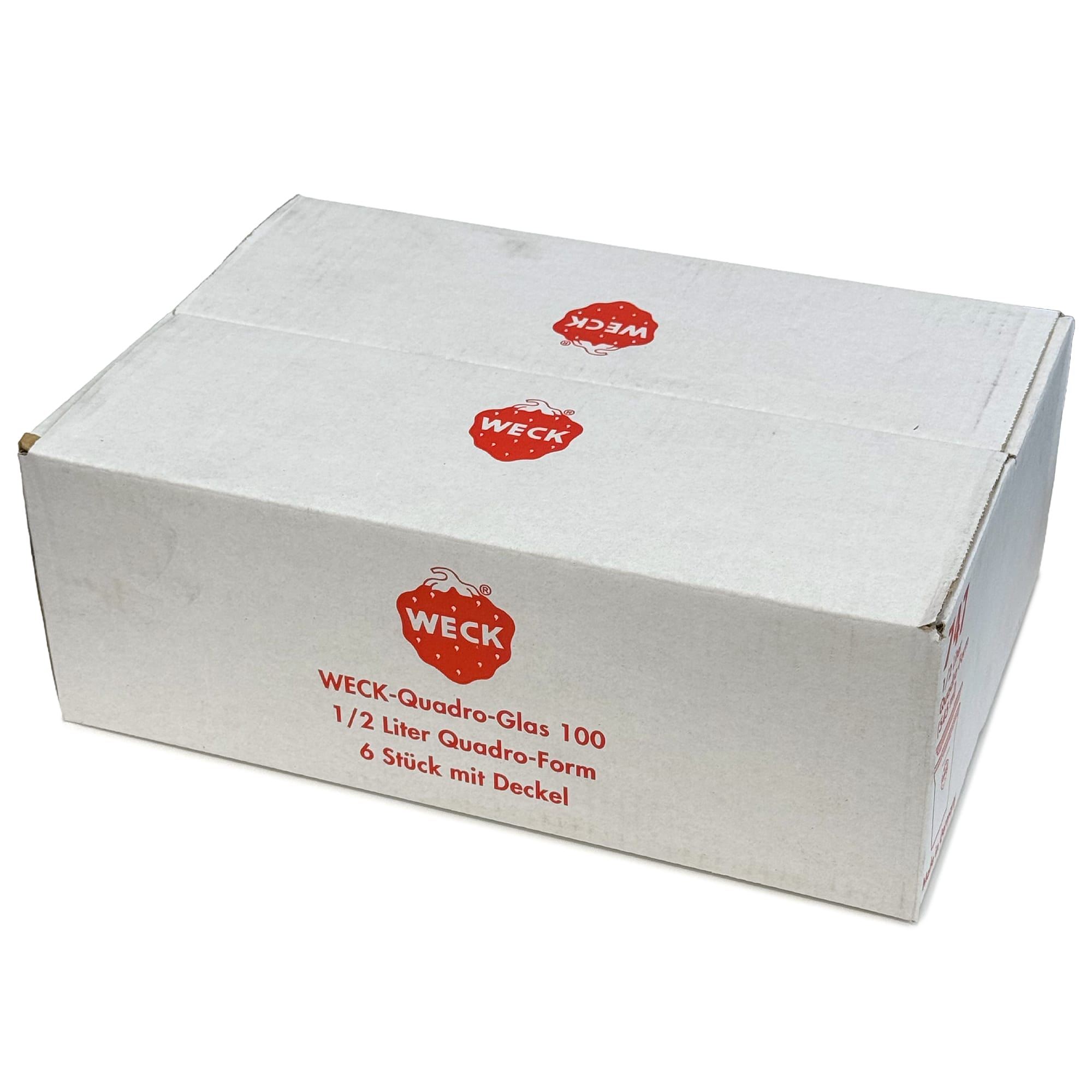 6x 545 ml WECK Quadro sklenice se skleněným víčkem RR 100