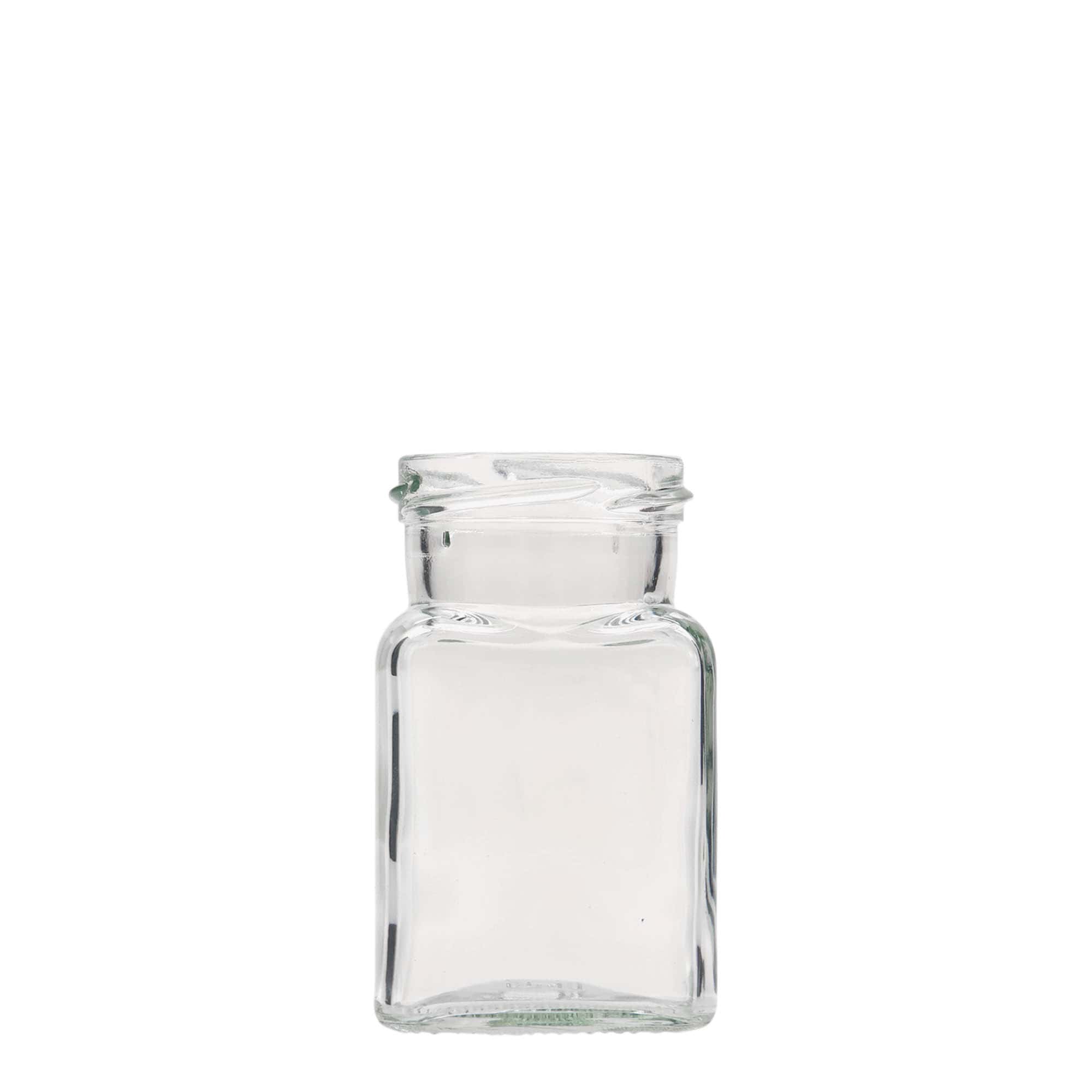 150 ml čtvercová sklenice, hrdlo: Twist-Off (TO 53)