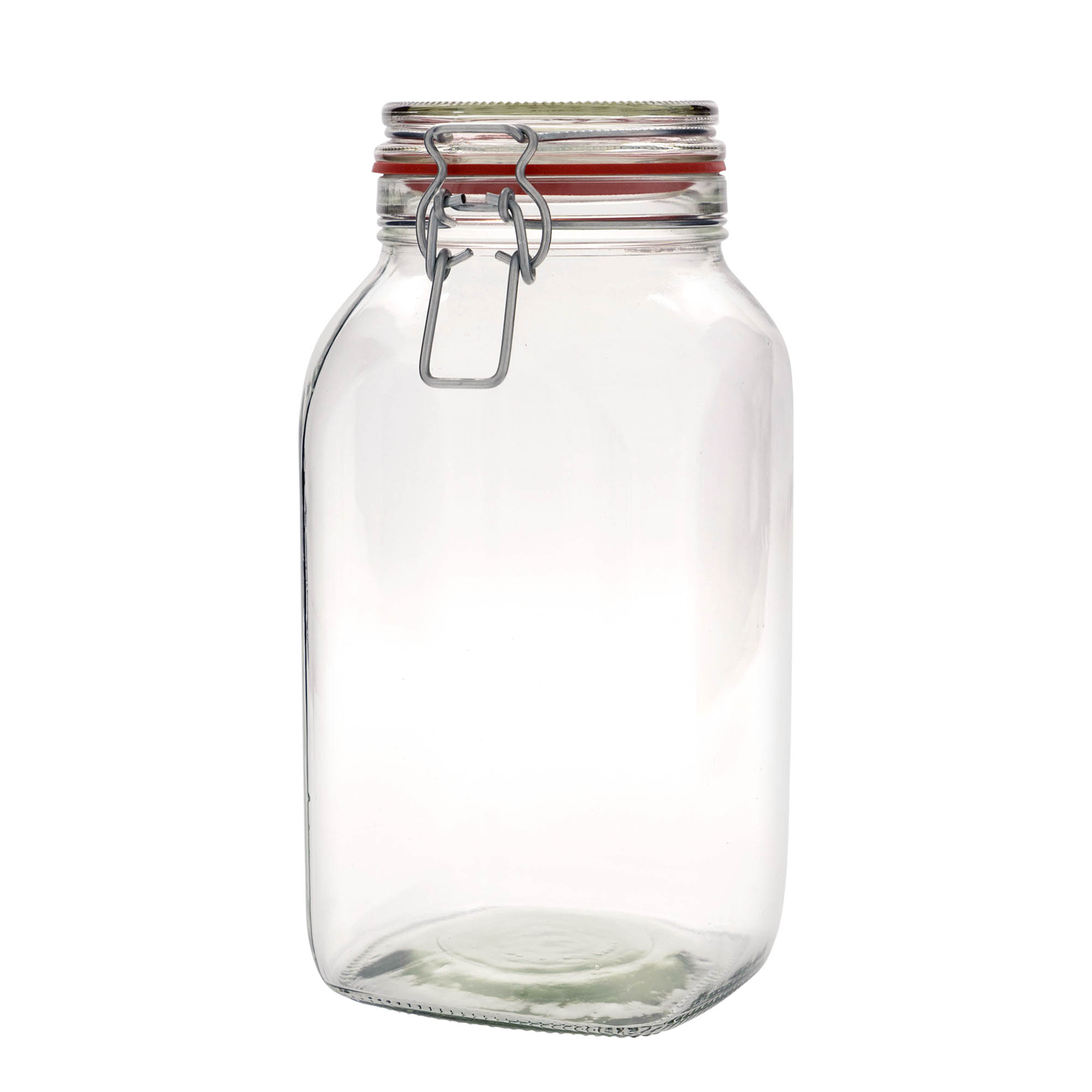 2.590 ml drátové zavařovací sklenice #, čtvercová, hrdlo: drátové zavírání
