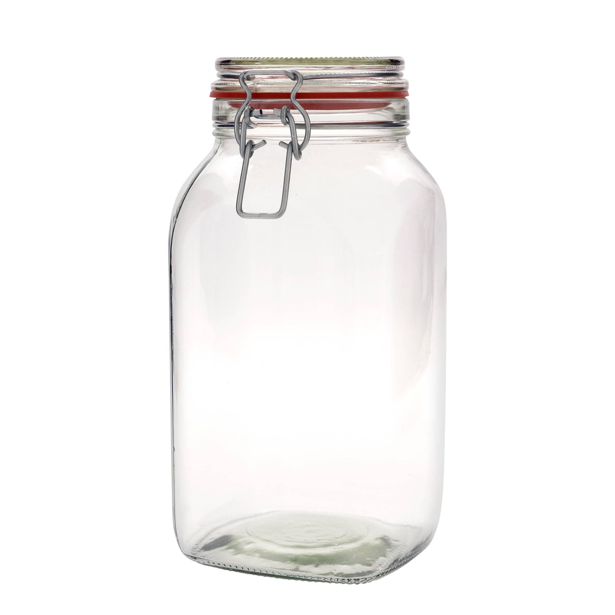2.590 ml drátové zavařovací sklenice, čtvercová, hrdlo: drátové zavírání