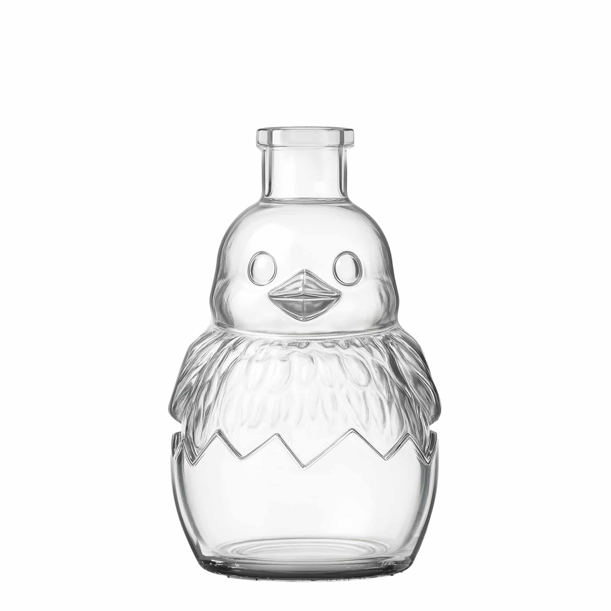 200 ml skleněná láhev 'Kuřátko', hrdlo: korek