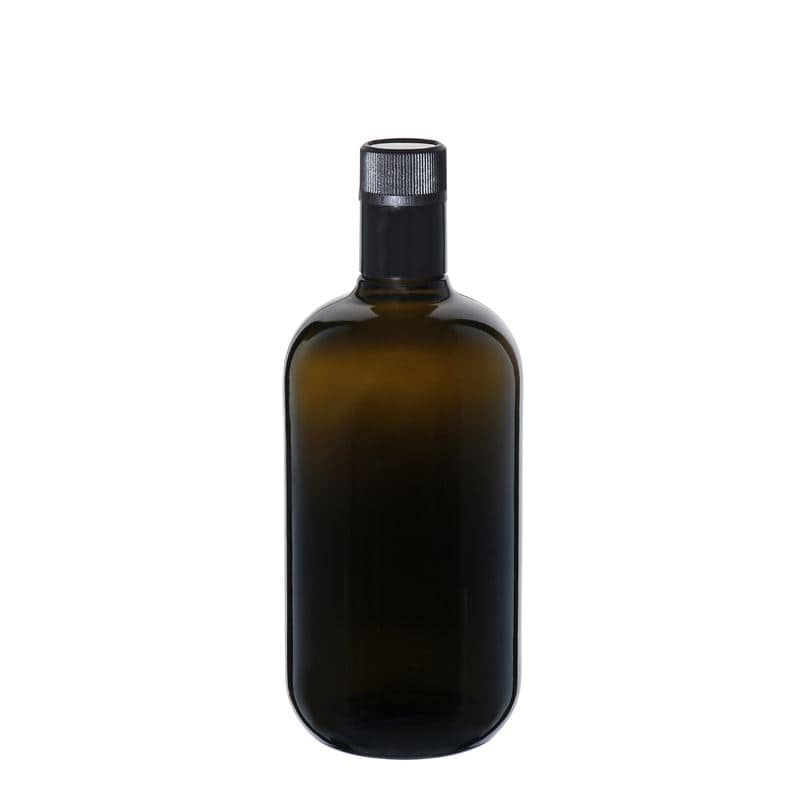 Lahev na ocet/olej 750 ml 'Biolio', sklo, starožitná zelená, ústí: DOP