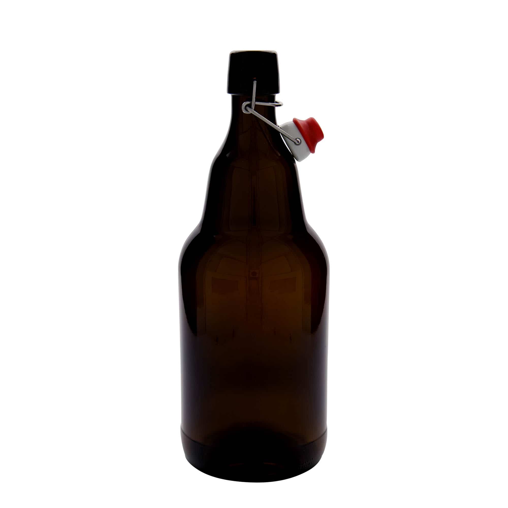 Pivní lahev 2000 ml, sklo, hnědá, ústí: třmenový uzávěr Pivní lahev 2000 ml, sklo, hnědá, ústí: třmenový uzávěr