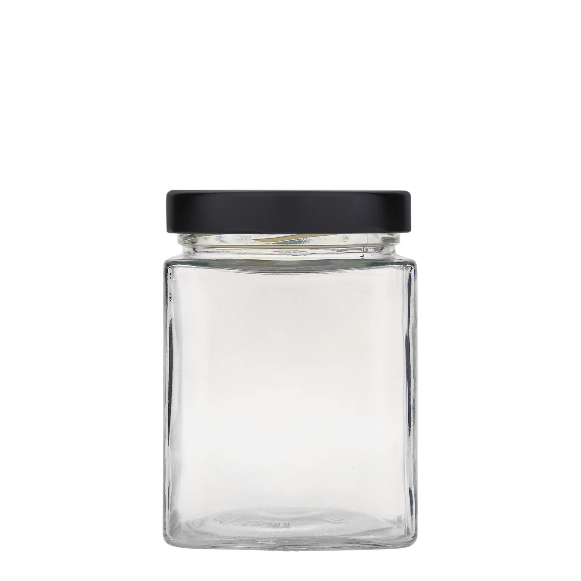 580 ml čtvercová sklenice 'Ikarus', hrdlo: Deep-Twist-Off (DTO 82)