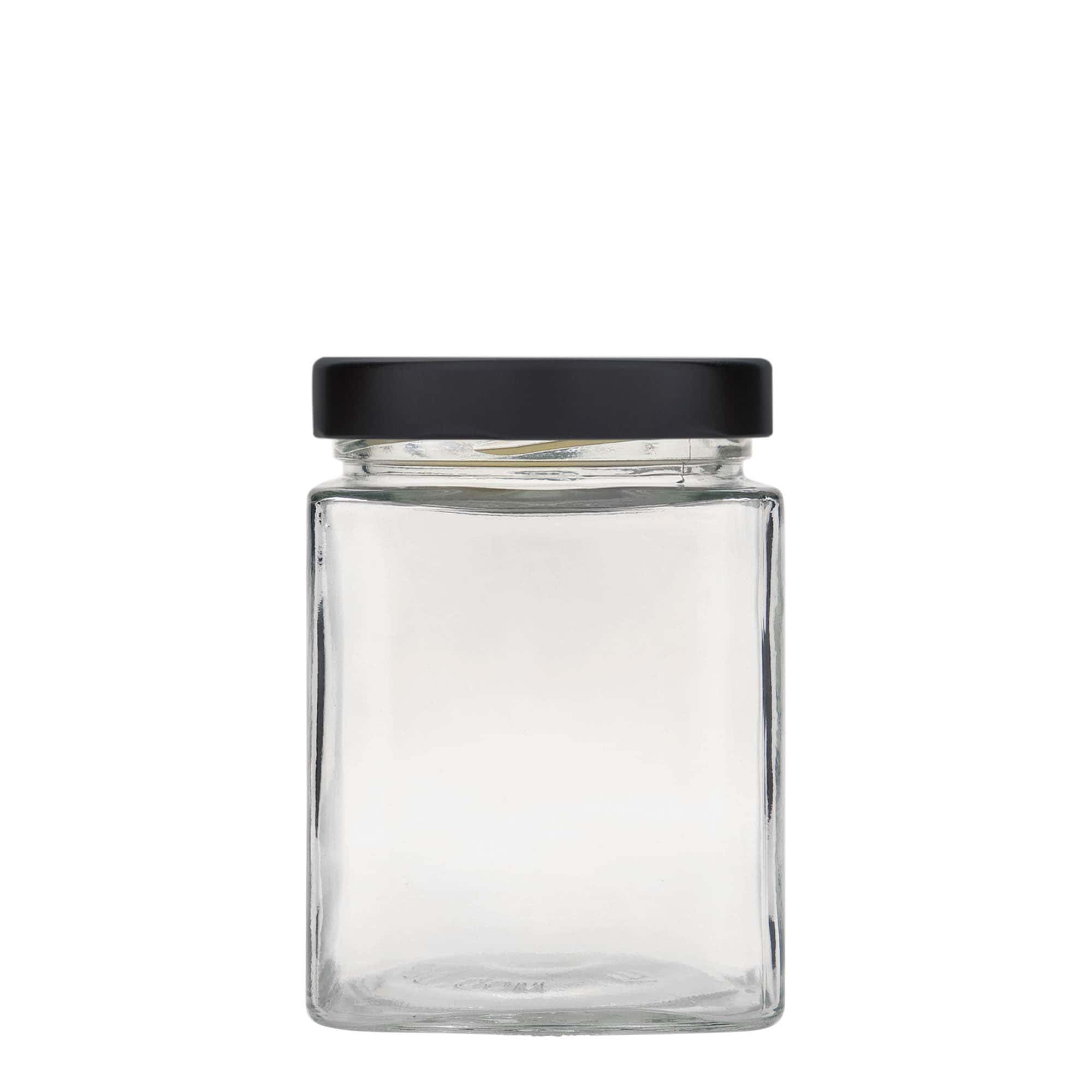580 ml čtvercová sklenice 'Ikarus', hrdlo: Deep-Twist-Off (DTO 82)