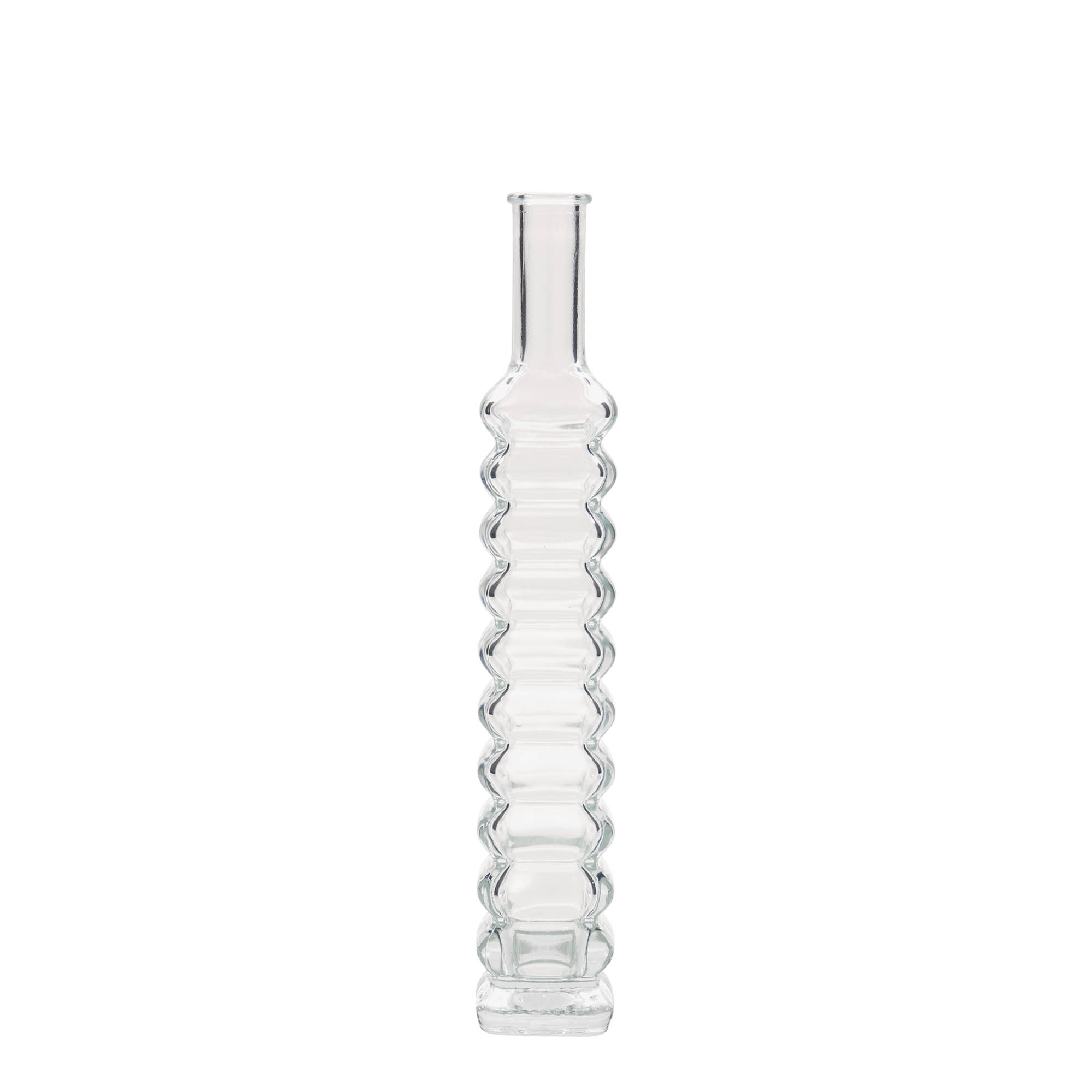 100ml skleněná lahvička „Roma“, čtvercová, hrdlo: korek 100ml skleněná lahvička „Roma“, čtvercová, hrdlo: korek