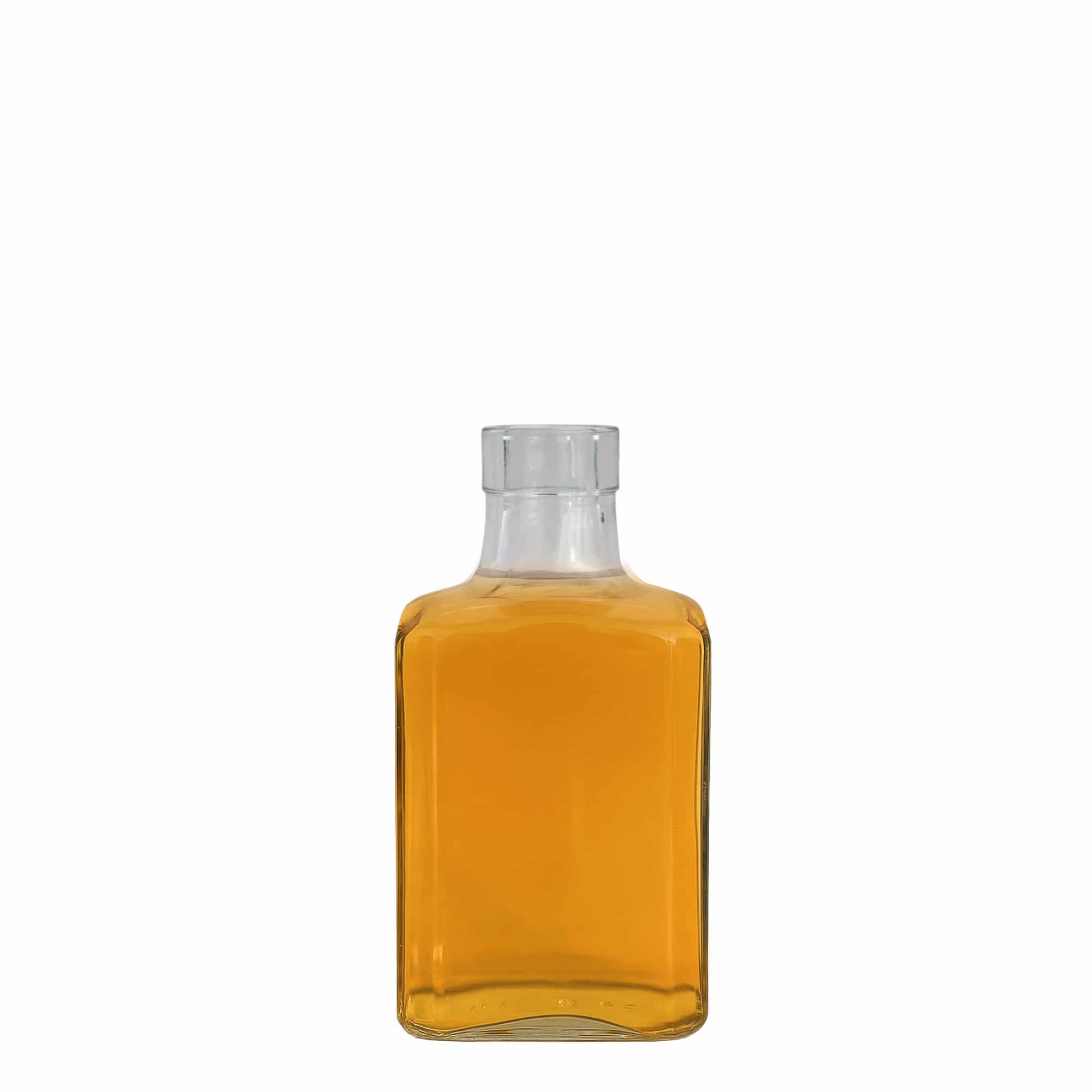 250 ml skleněná láhev 'Decanter Quadro Oberband', čtvercová, hrdlo: korek