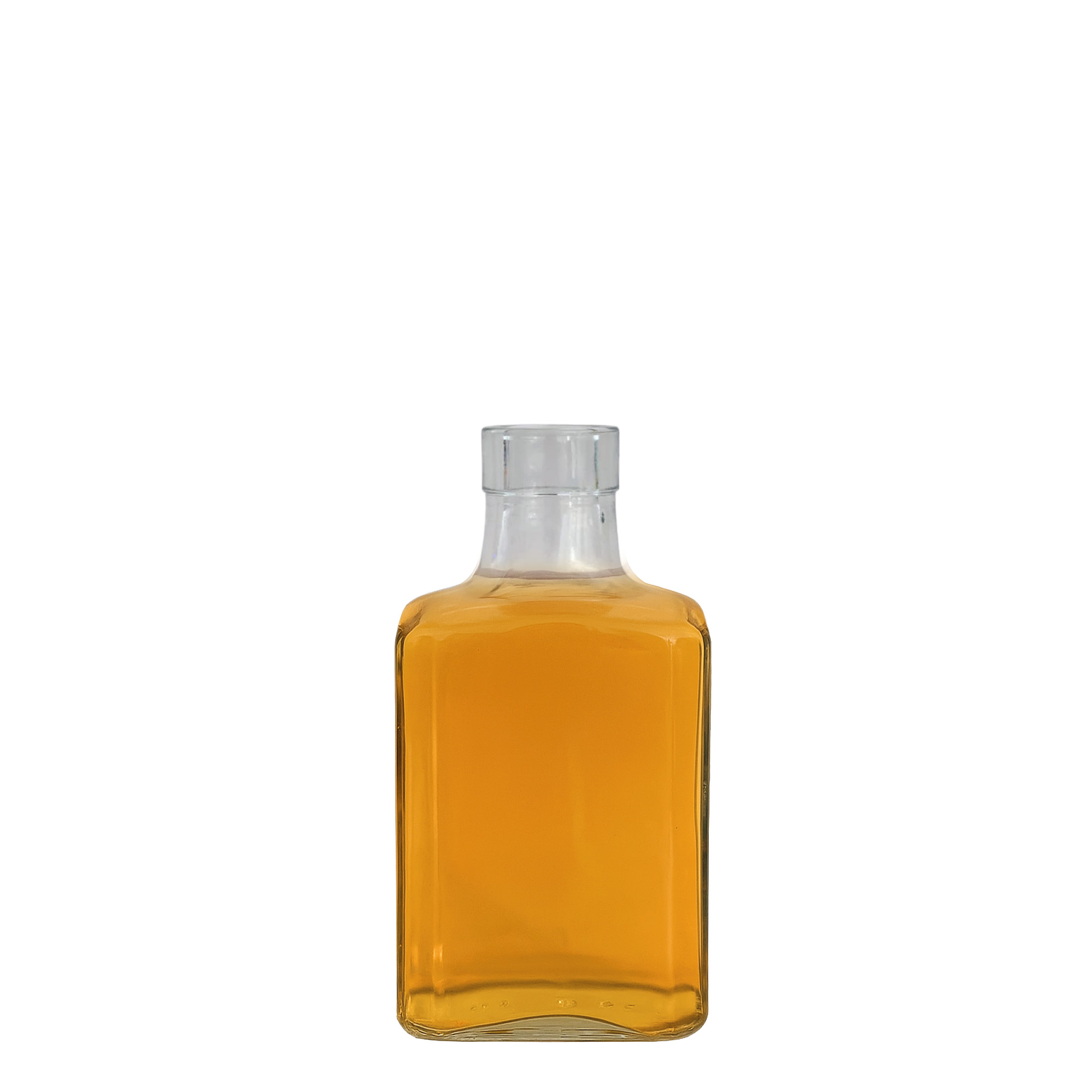 250 ml skleněná láhev 'Decanter Quadro Oberband', čtvercová, hrdlo: korek