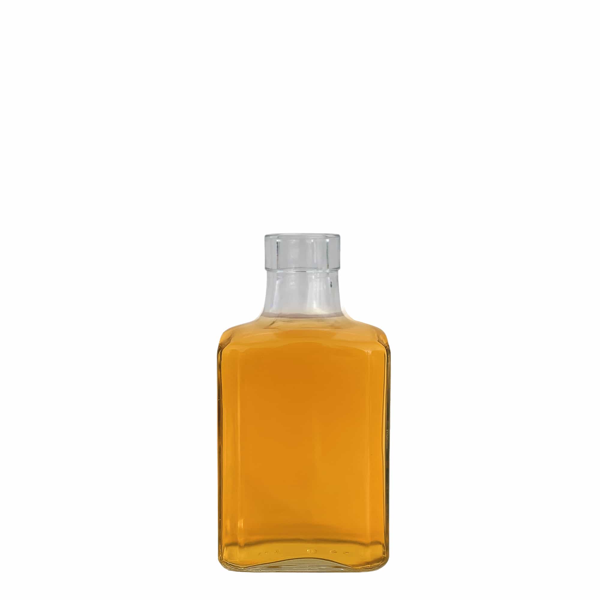 250 ml skleněná láhev 'Decanter Quadro Oberband', čtvercová, hrdlo: korek