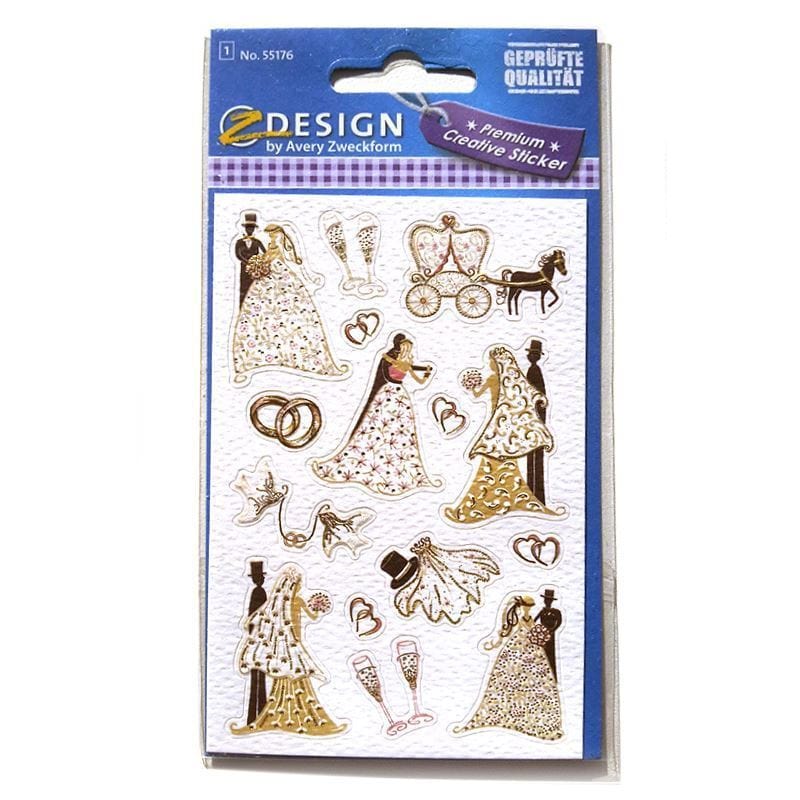 Zweckform nálepky 'Svatební páry', papír, vícebarevné