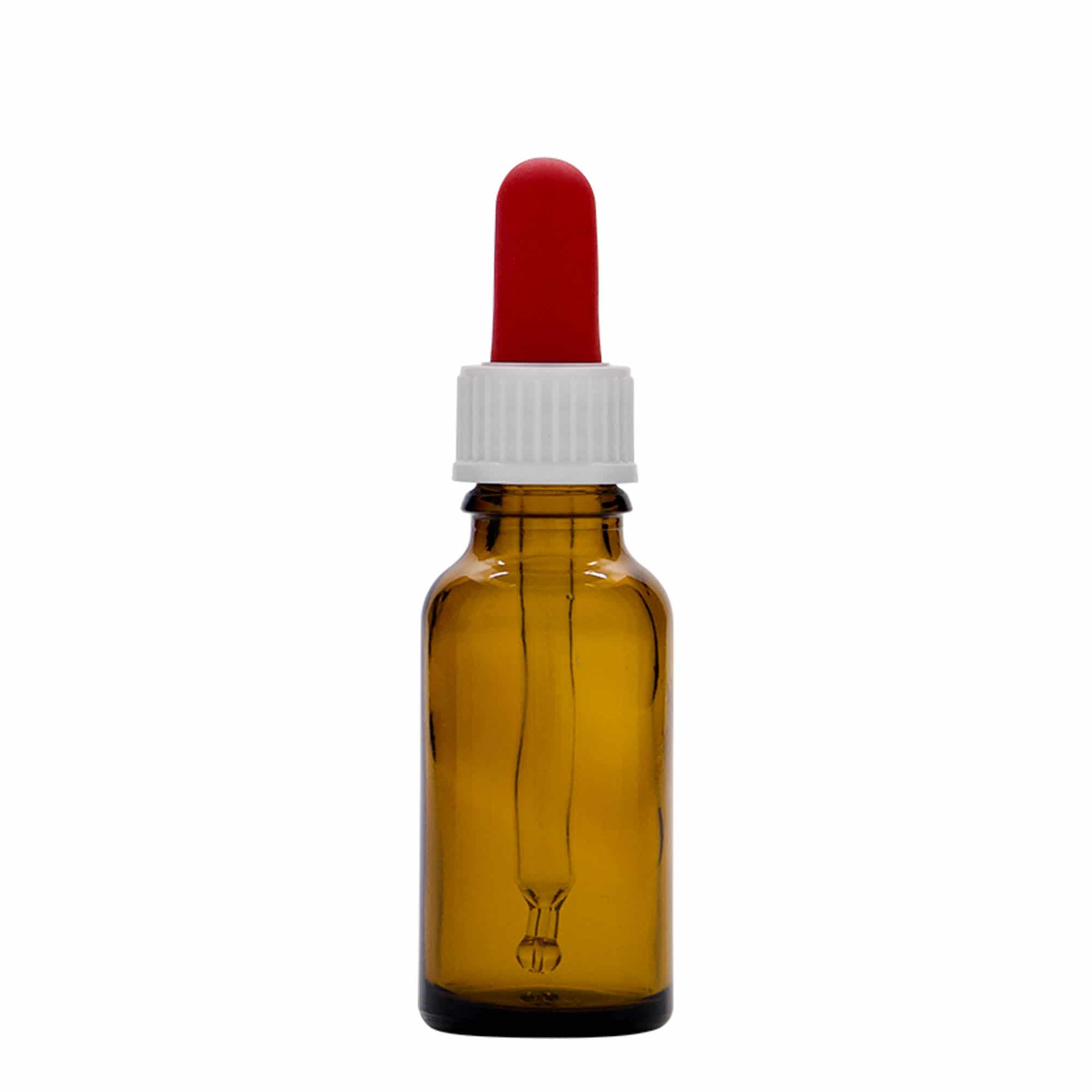20 ml kapátková lahvička, lékařská, sklo, hnědá, hrdlo: DIN 18 20 ml kapátková lahvička, lékařská, sklo, hnědá, hrdlo: DIN 18