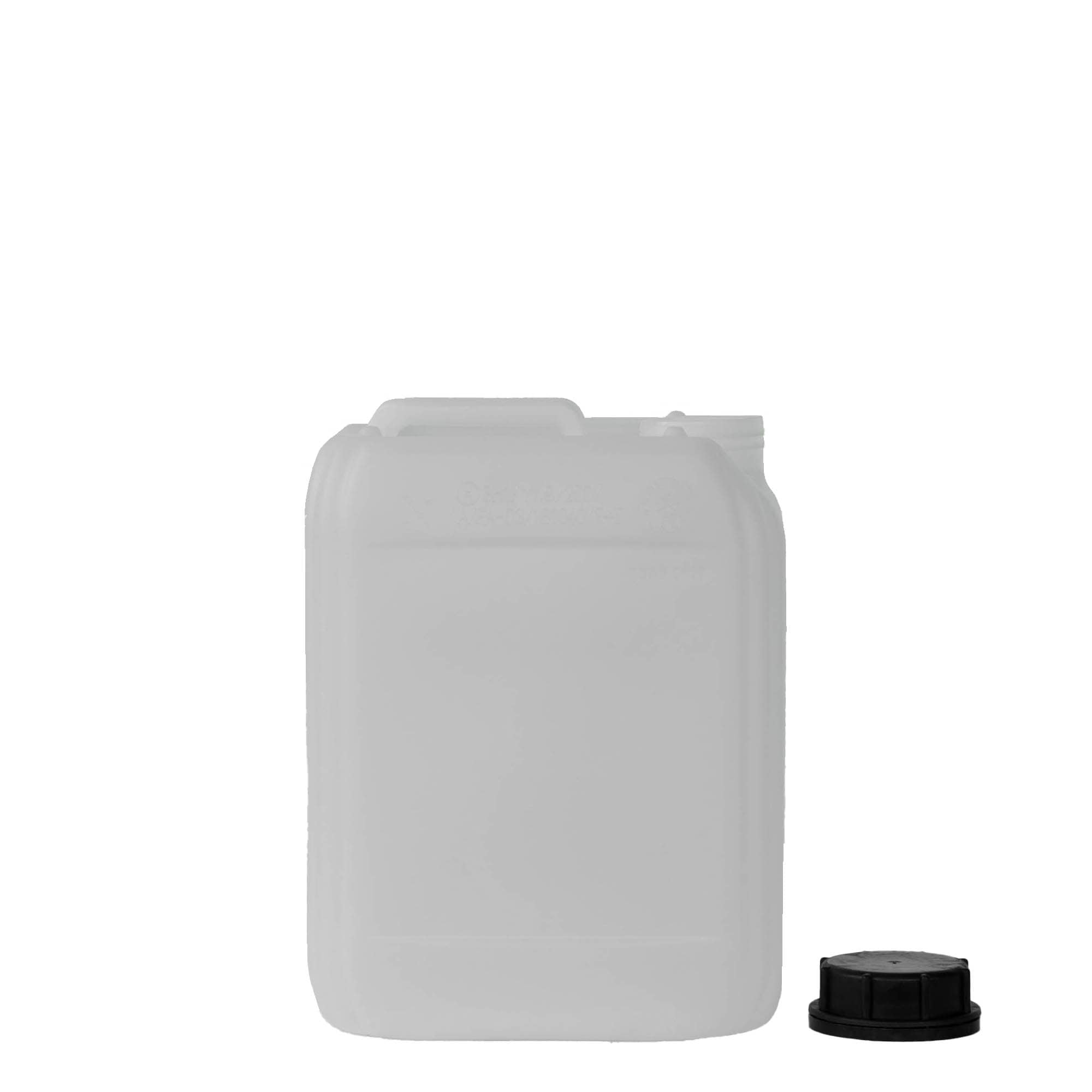 5 l kanystr, obdélníkový, HDPE plast, přírodní, hrdlo: ND 55