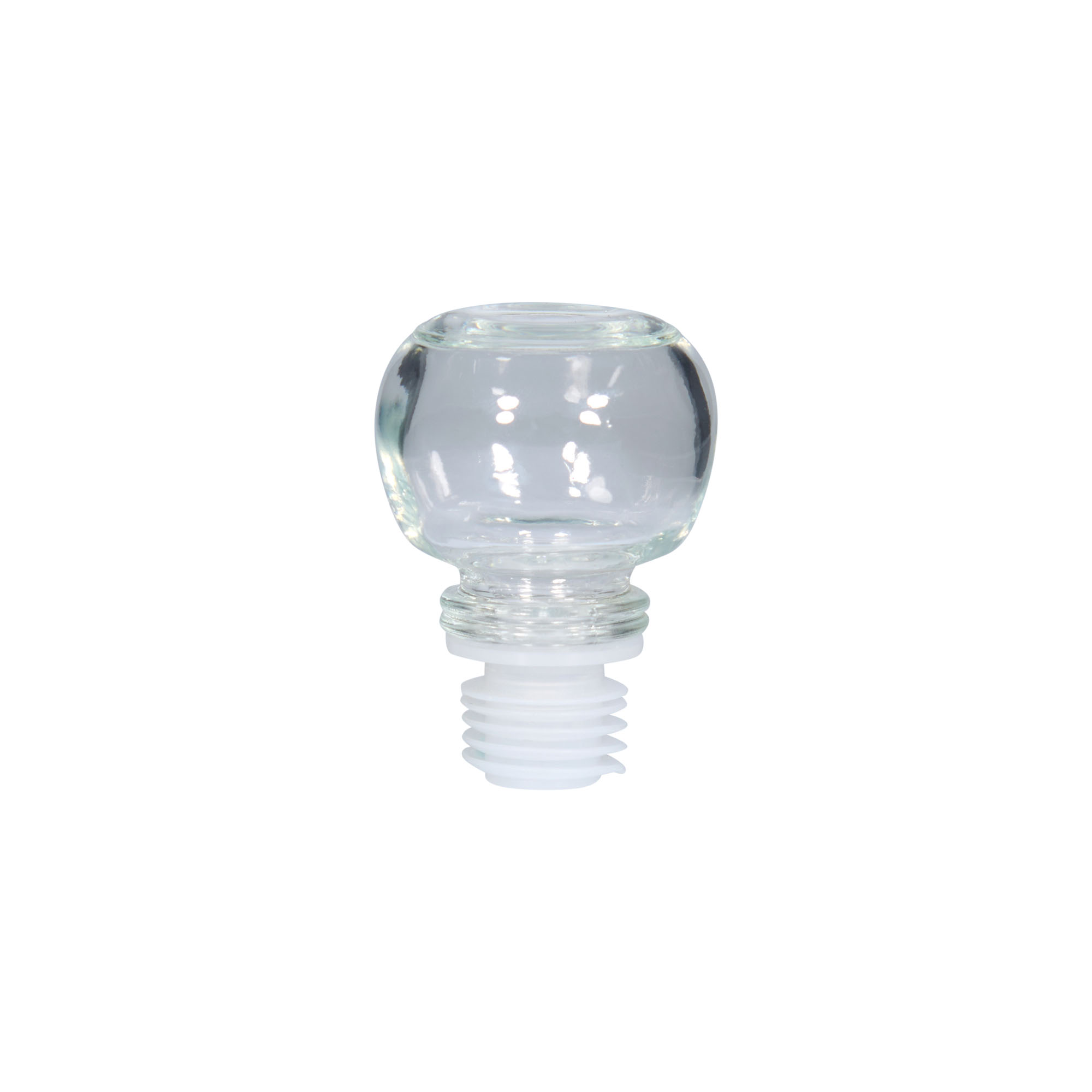 Zátka s úchopem 19 mm, sklo, pro hrdlo: korek Zátka s úchopem 19 mm, sklo, pro hrdlo: korek