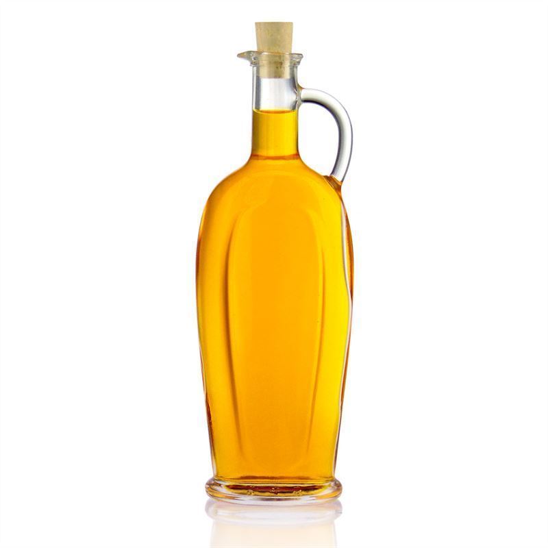 500 ml skleněná láhev 'Eleganta', oválná, hrdlo: korek