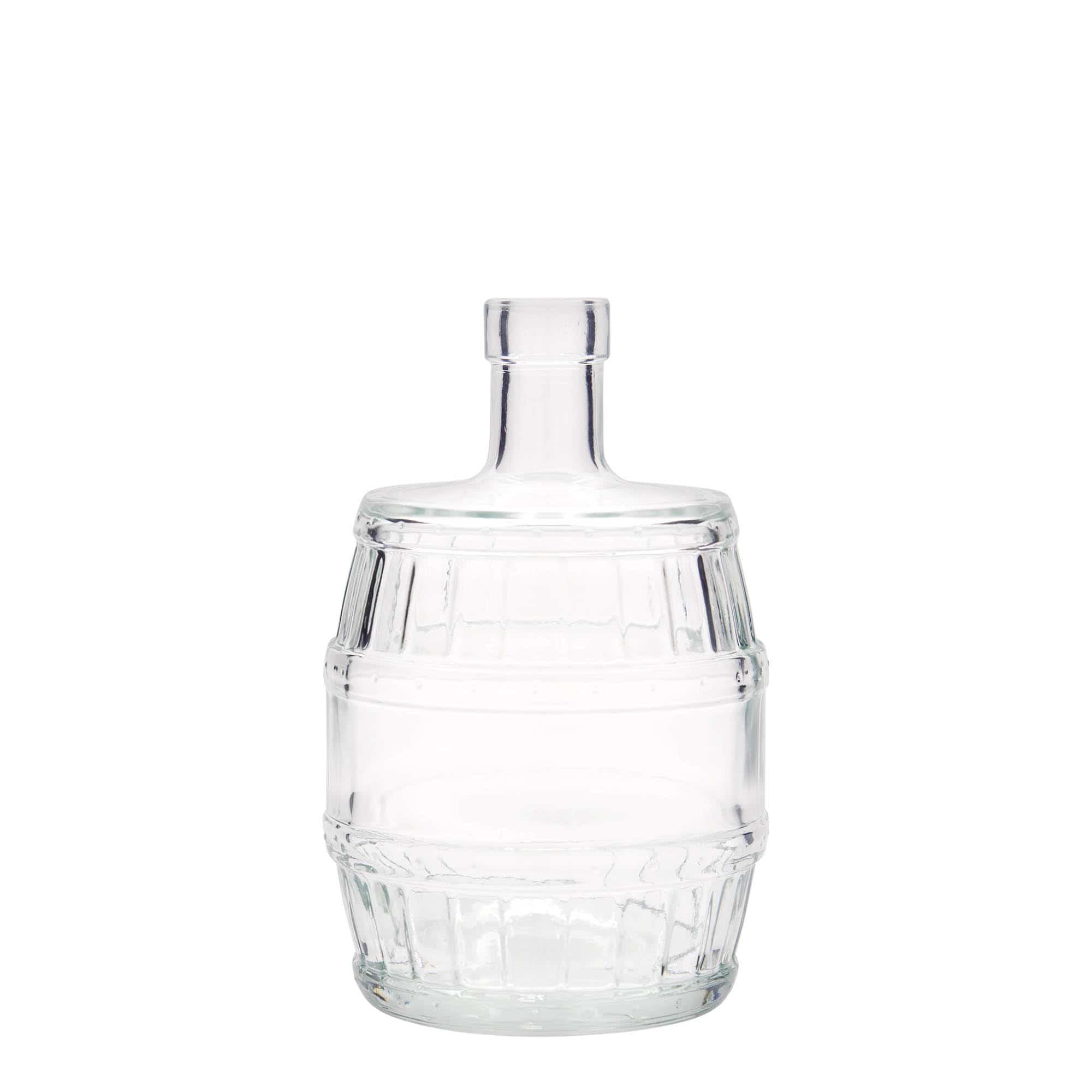 500 ml skleněná láhev „sud“, hrdlo: korek