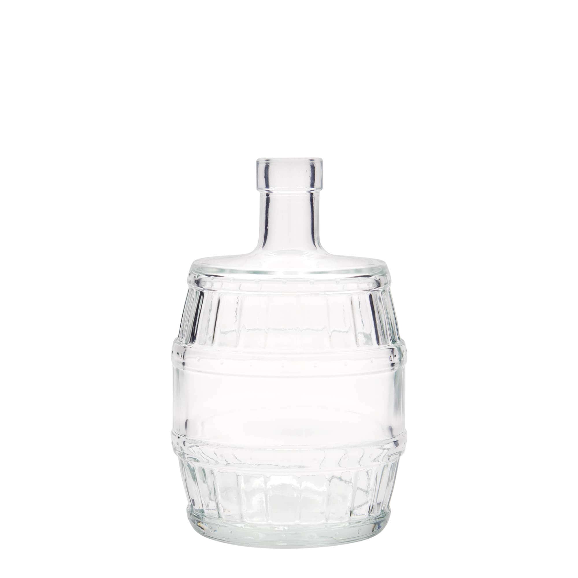 500 ml skleněná láhev „sud“, hrdlo: korek