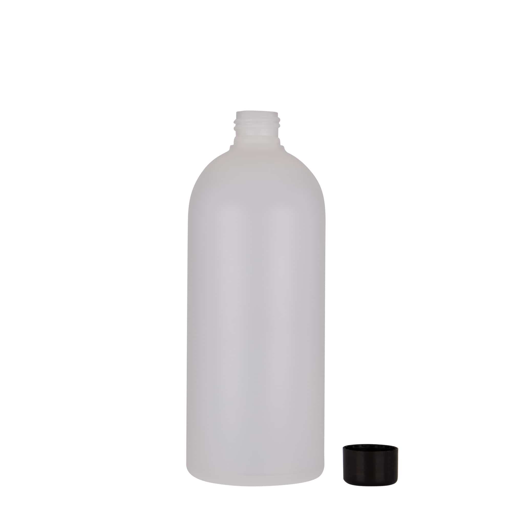 500 ml plastová láhev „Tuffy“, HDPE, přírodní, hrdlo: 24/410