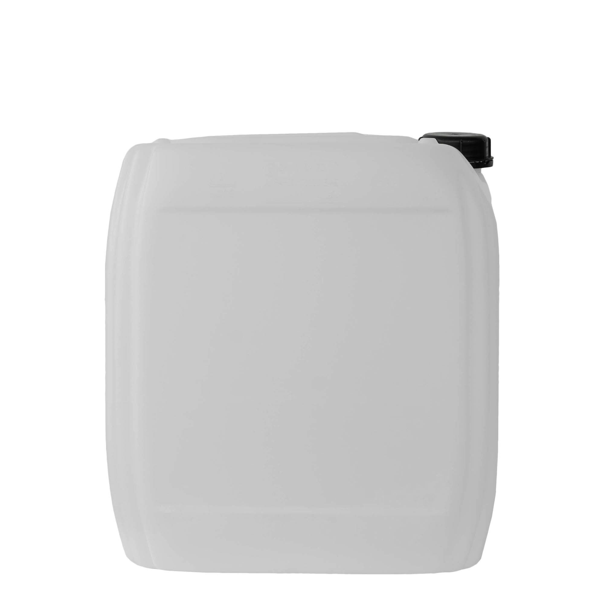 25 l kanystr, obdélníkový, HDPE plast, přírodní, hrdlo: ND 60