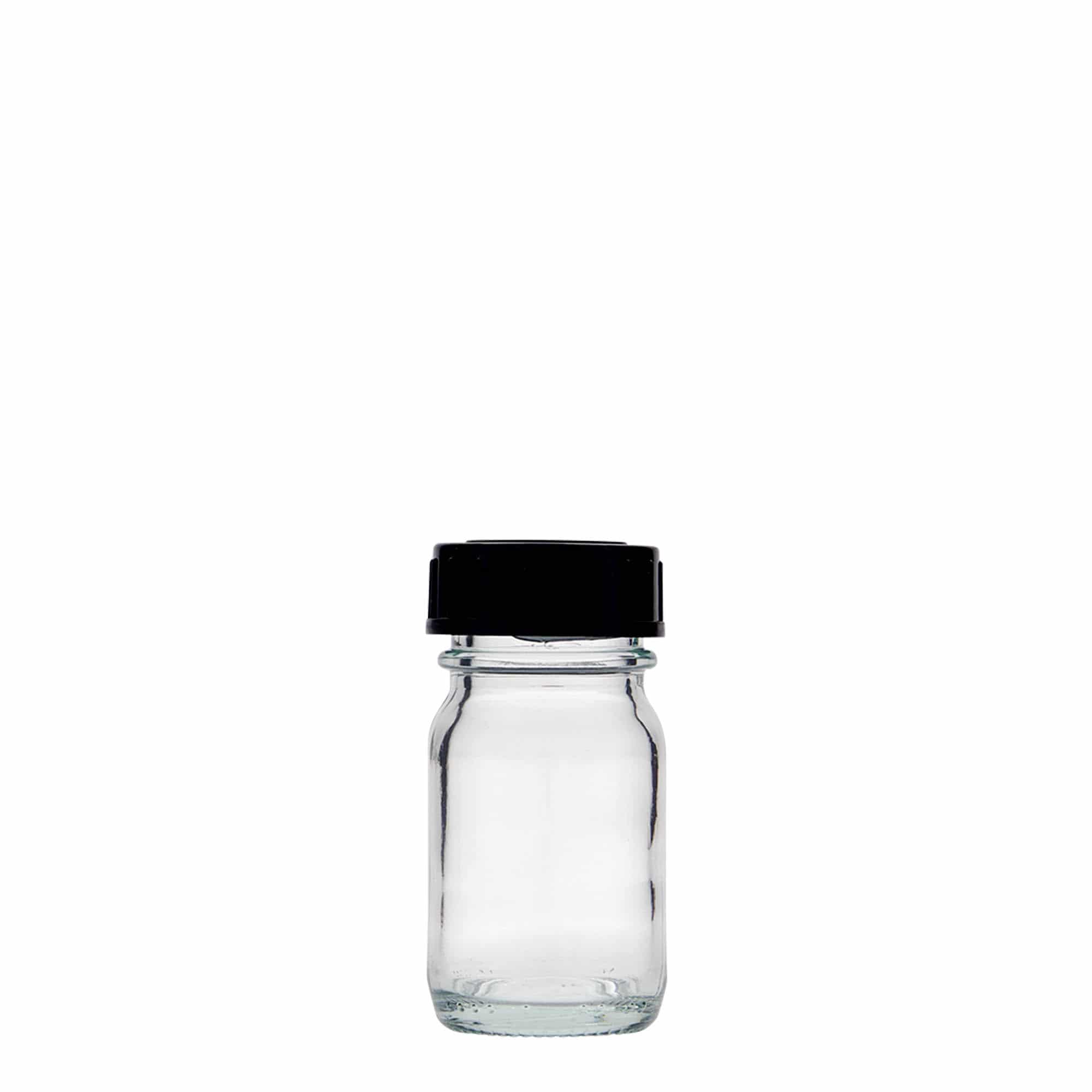 Sklenice s širokým hrdlem 30 ml, uzávěr: DIN 32