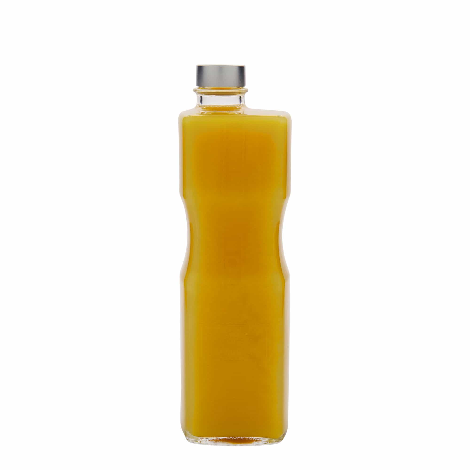 Skleněná lahev 1000 ml 'Optima Juice', hranatá, uzávěr: šroubovací uzávěr