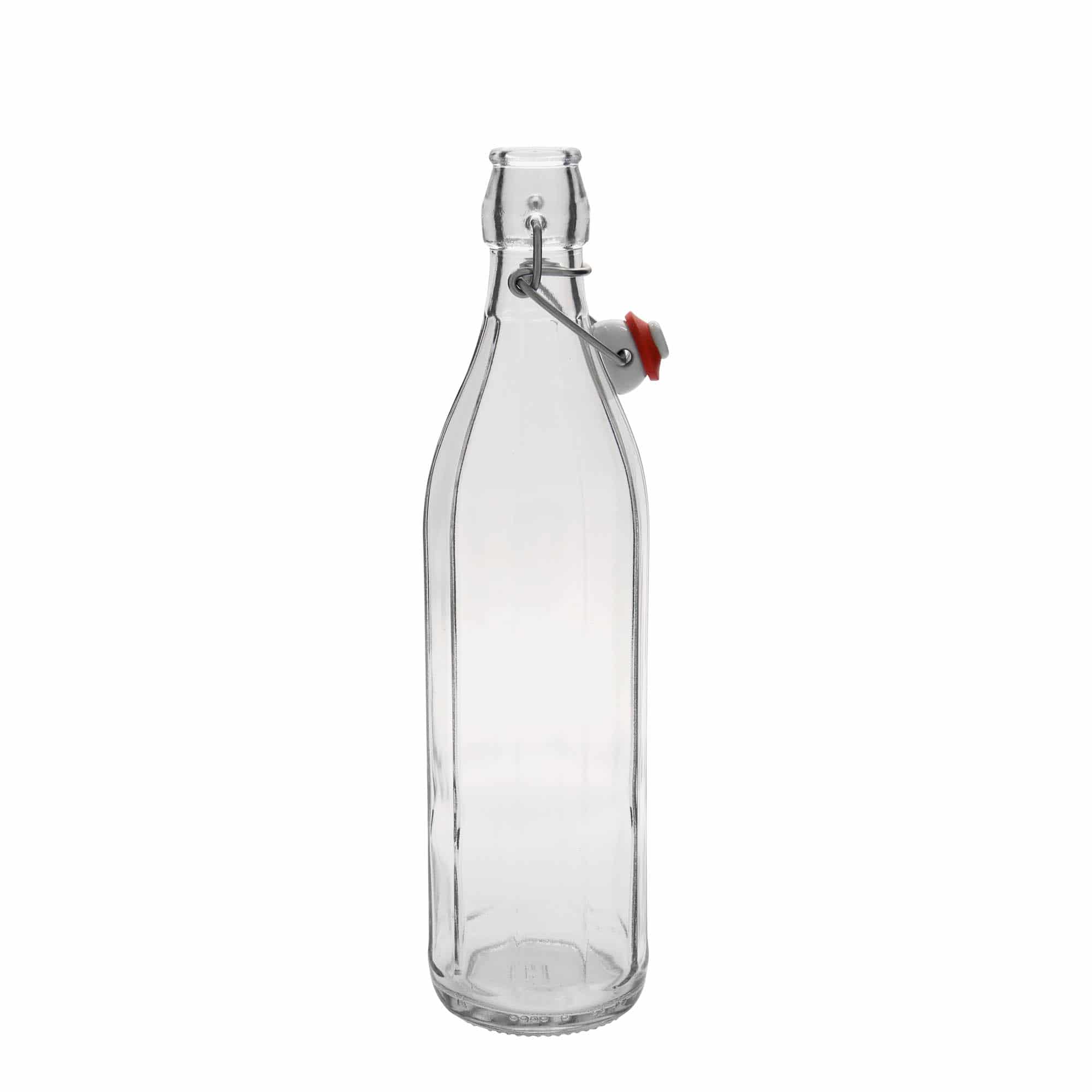 Skleněná lahev 750 ml 'Bravo', desetiúhelníková, uzávěr: třmenový uzávěr Skleněná lahev 750 ml 'Bravo', desetiúhelníková, uzávěr: třmenový uzávěr