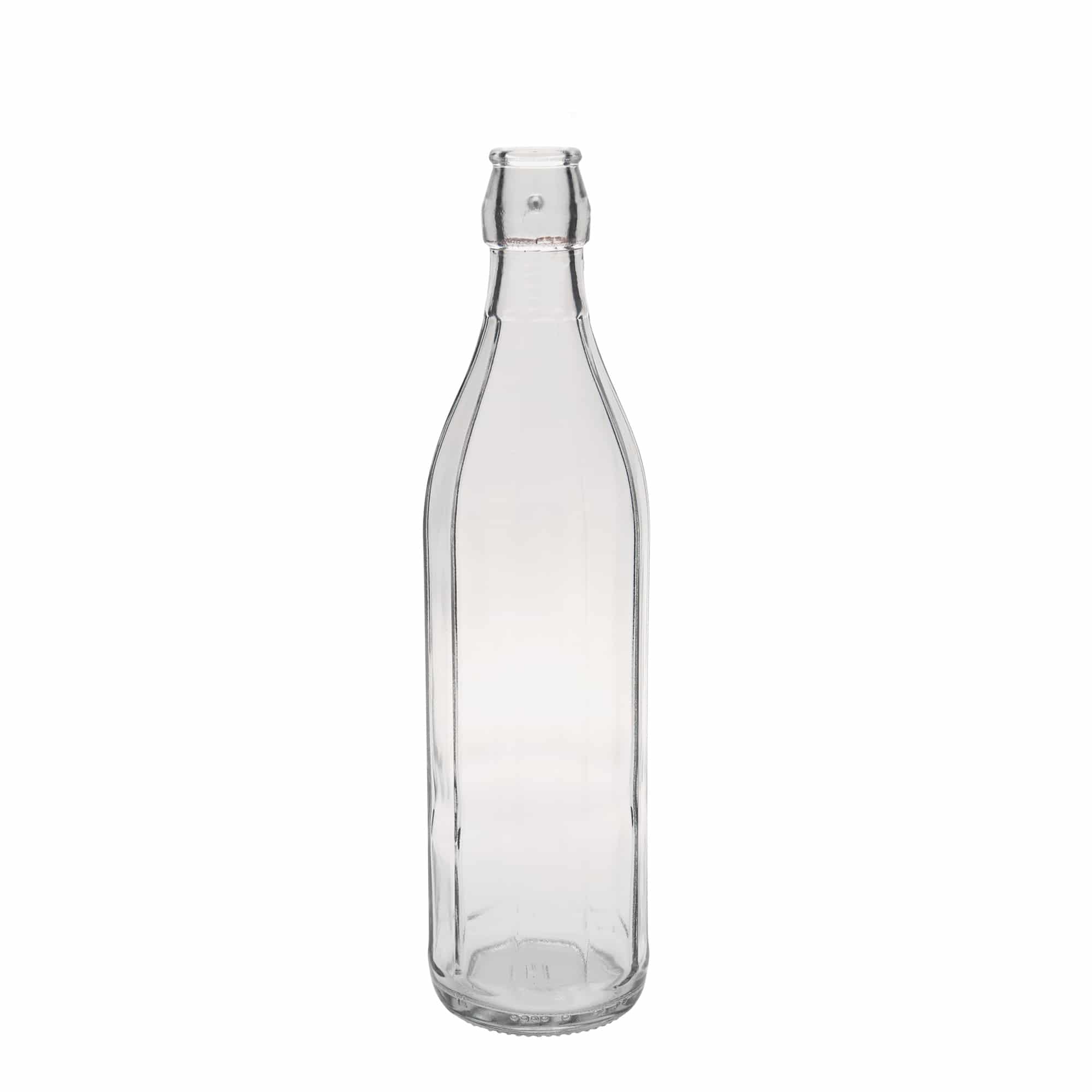 750 ml skleněná láhev 'Bravo', desetiboká, hrdlo: závěsný uzávěr