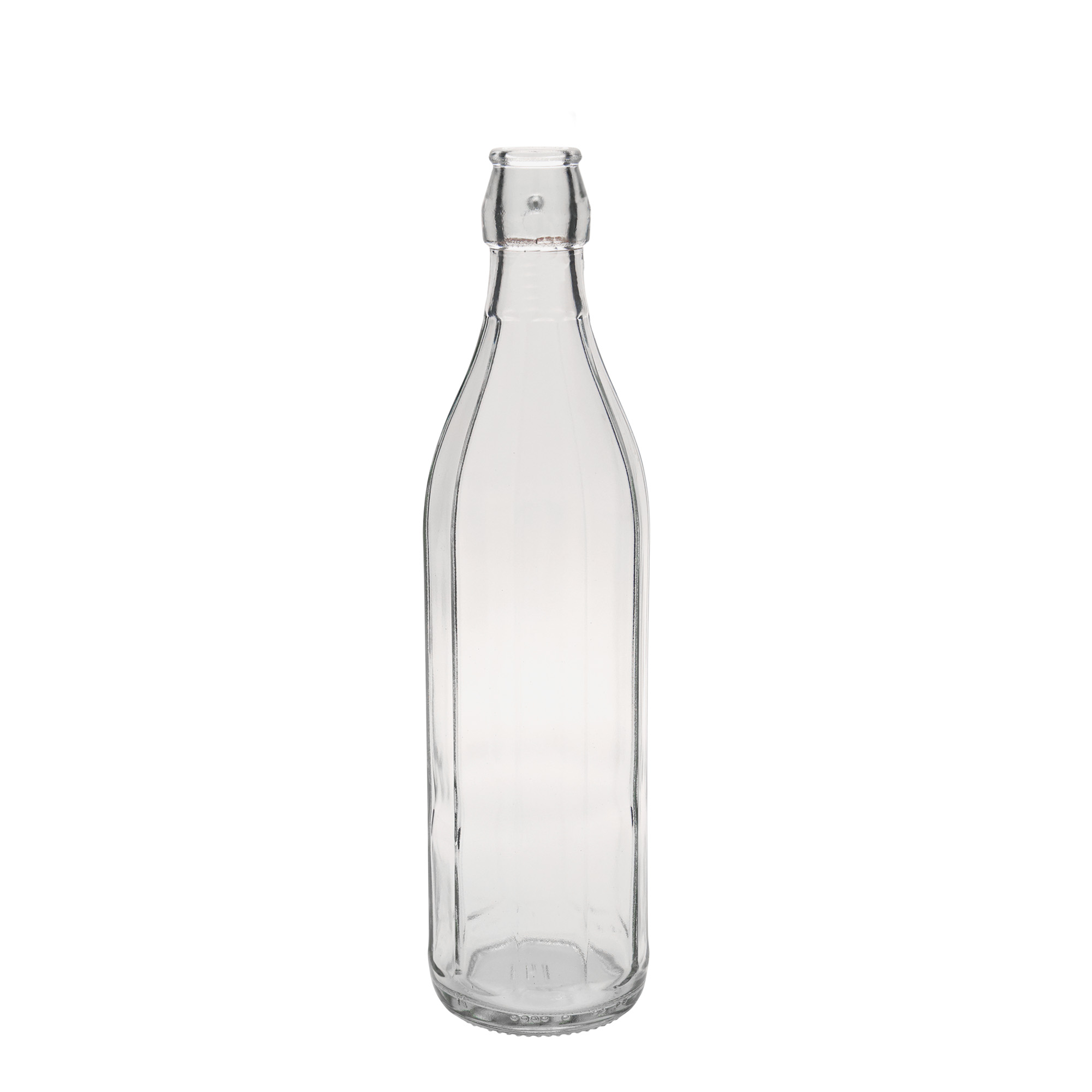 750 ml skleněná láhev 'Bravo', desetiboká, hrdlo: závěsný uzávěr 750 ml skleněná láhev 'Bravo', desetiboká, hrdlo: závěsný uzávěr