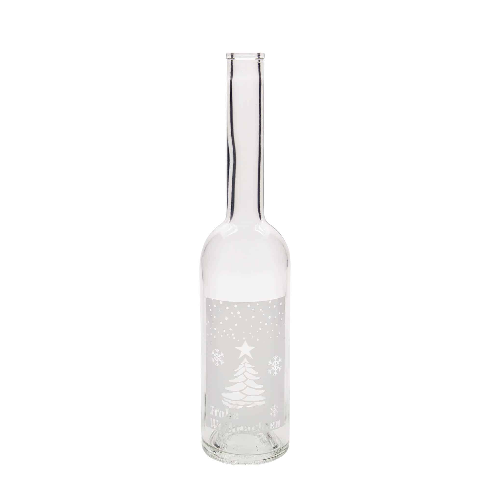 Skleněná lahev 500 ml 'Opera', motiv: Bíké Vánoce, uzávěr: korek