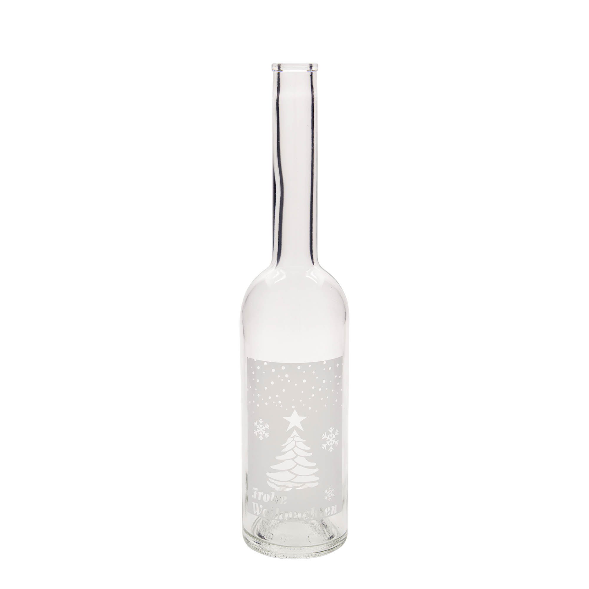 500 ml skleněná láhev 'Opera', motiv: Bílé Vánoce, hrdlo: korek 500 ml skleněná láhev 'Opera', motiv: Bílé Vánoce, hrdlo: korek