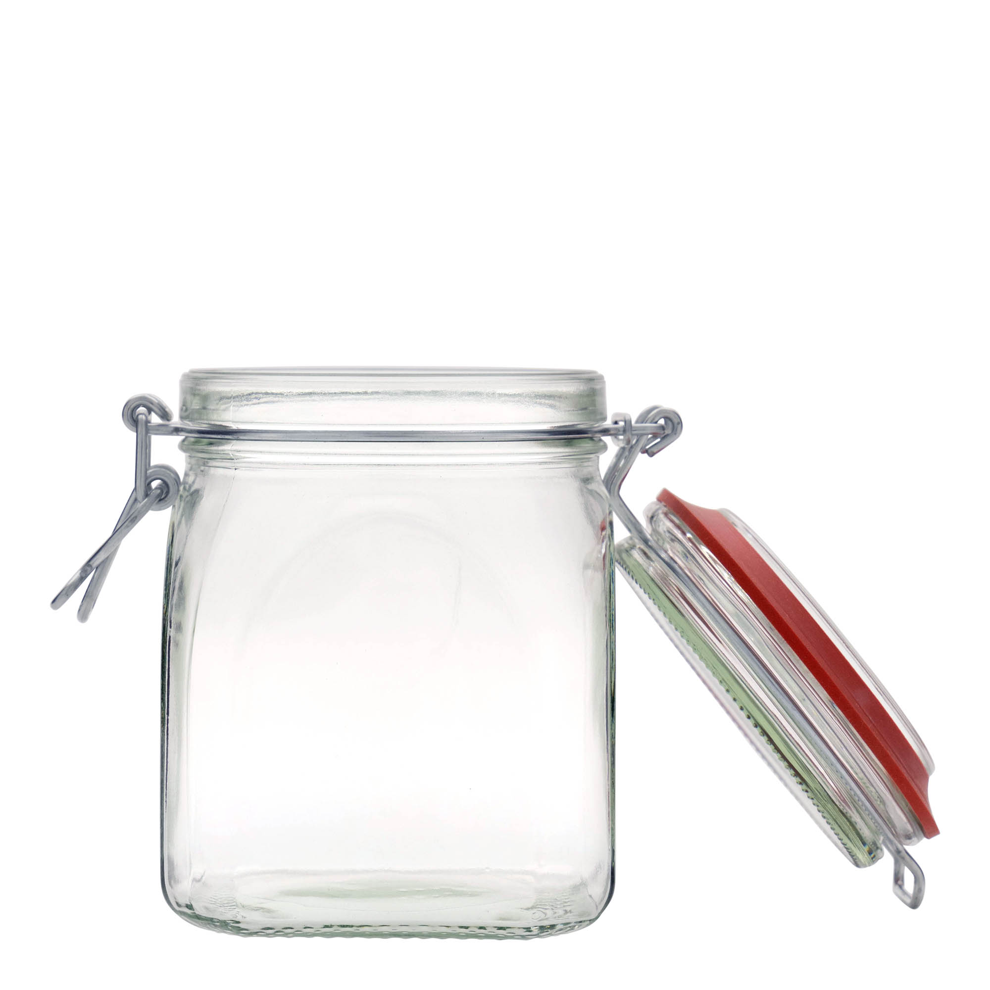 900 ml drátěná zavařovací sklenice, čtvercová, hrdlo: uzávěr s drátěným pákovým mechanismem 900 ml drátěná zavařovací sklenice, čtvercová, hrdlo: uzávěr s drátěným pákovým mechanismem