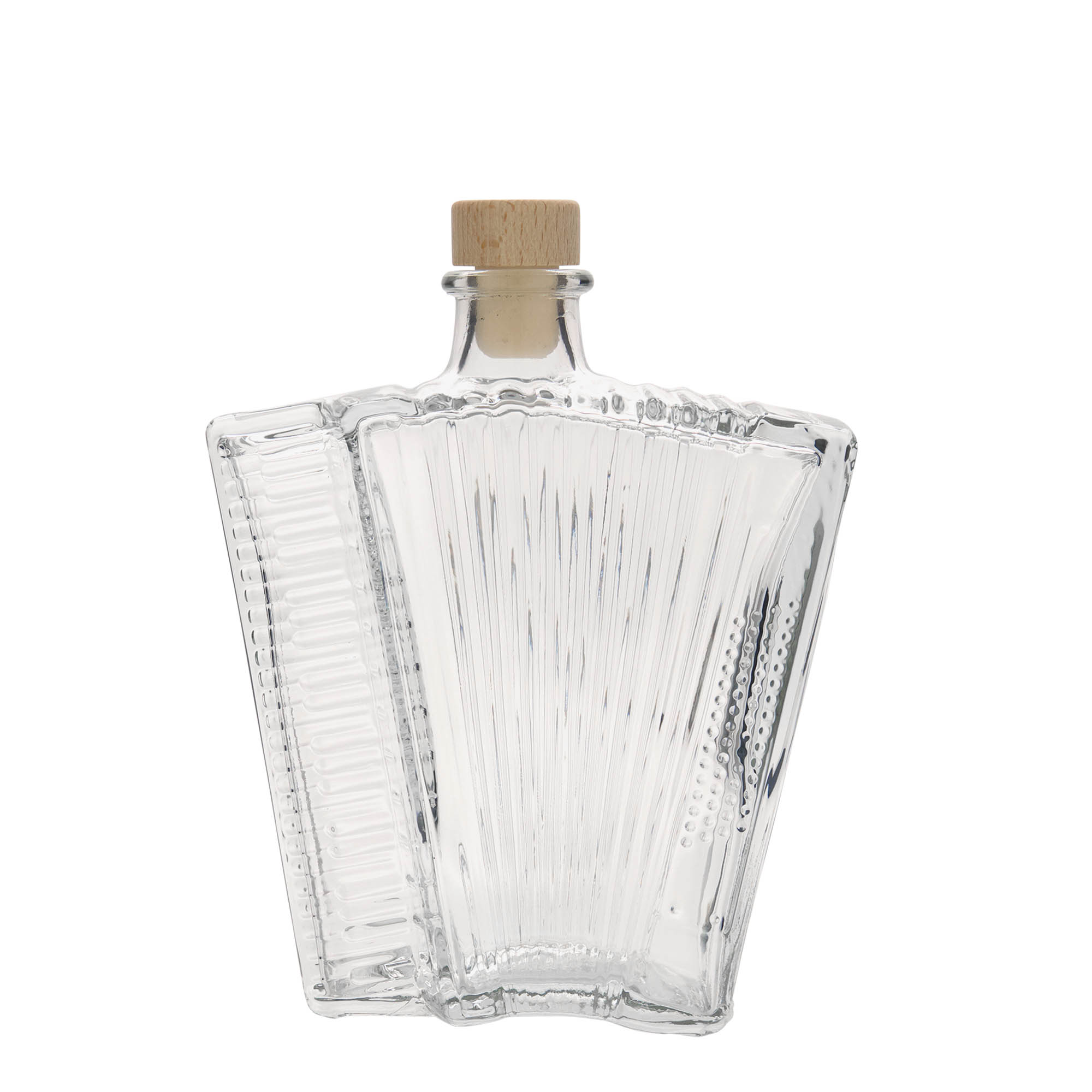 500 ml skleněná láhev 'Akkordeon', hrdlo: korek