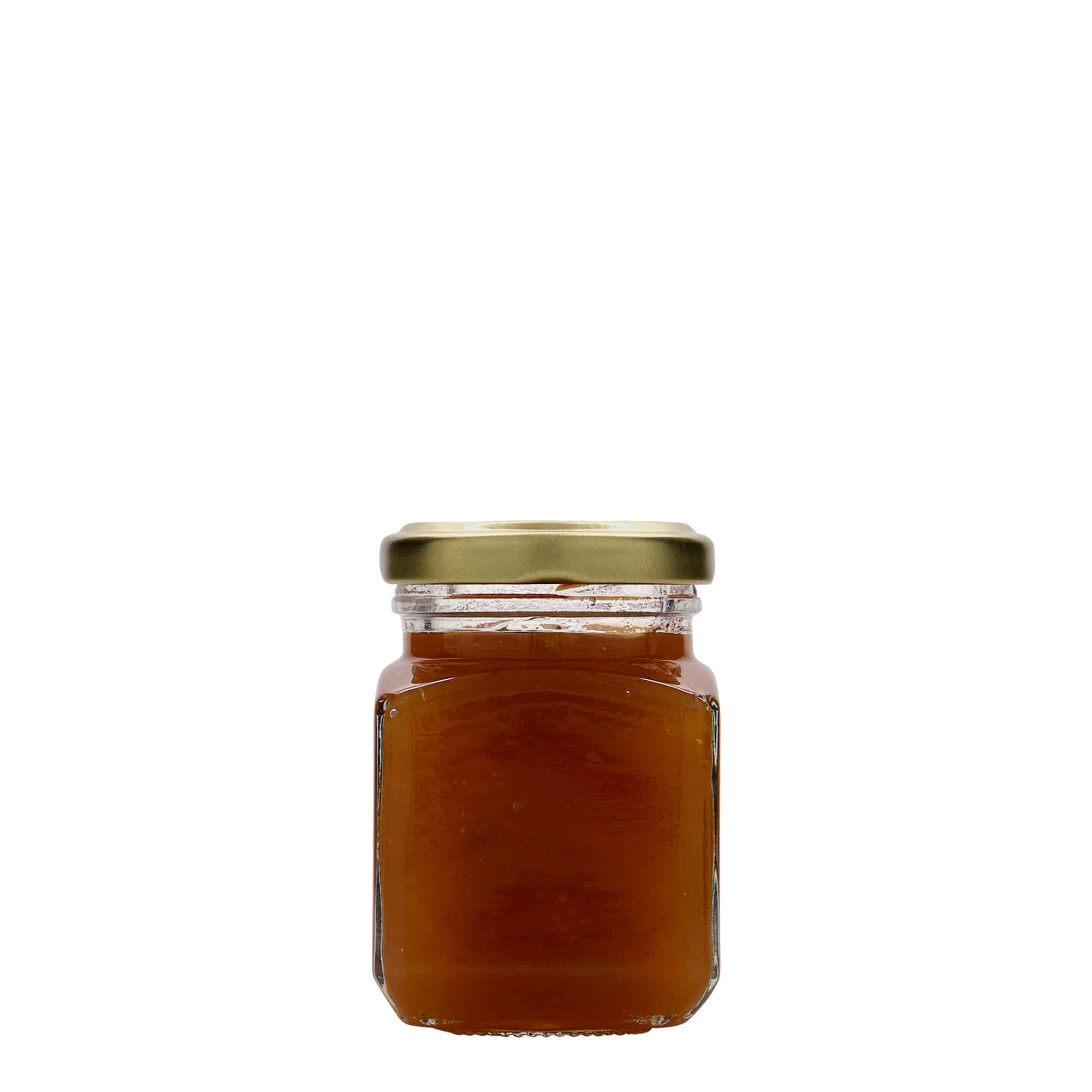 106 ml čtvercová sklenice, hrdlo: Twist-Off (TO 48)