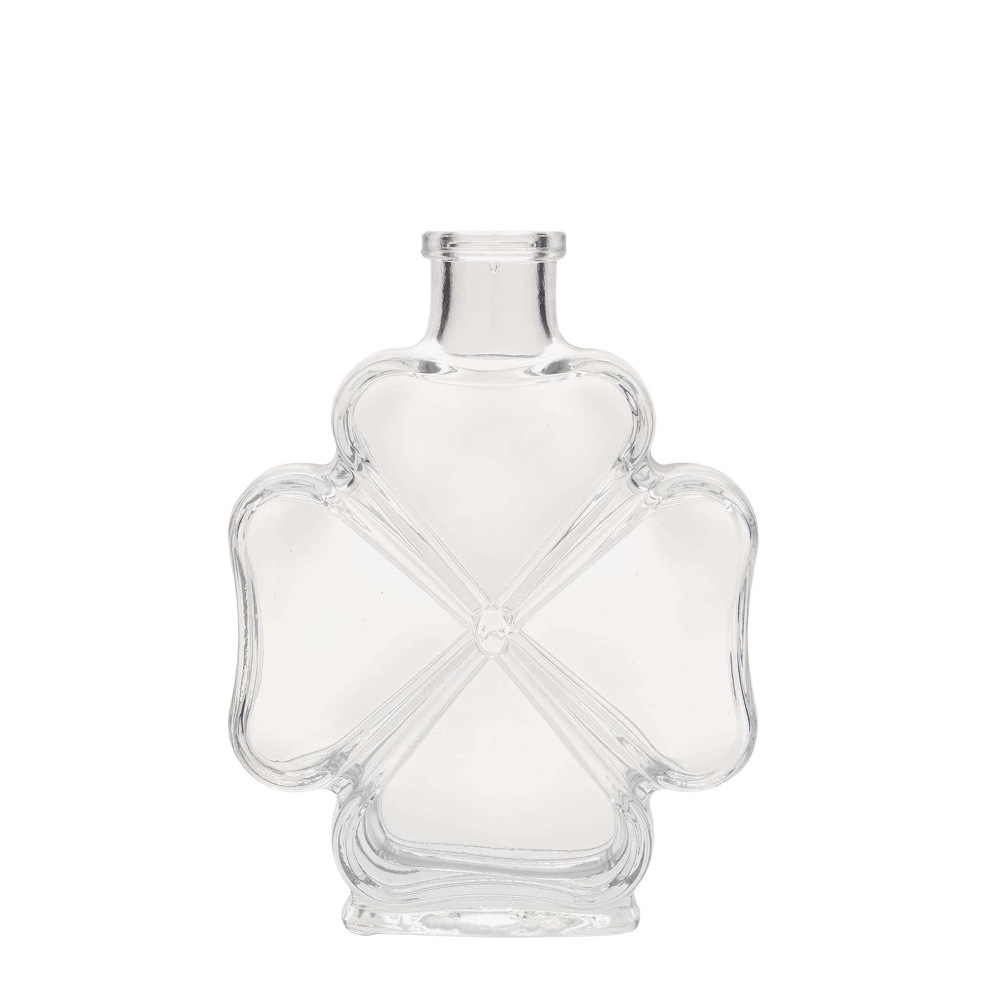 Skleněná lahev 200 ml 'Čtyřlístek', uzávěr: korek Skleněná lahev 200 ml 'Čtyřlístek', uzávěr: korek