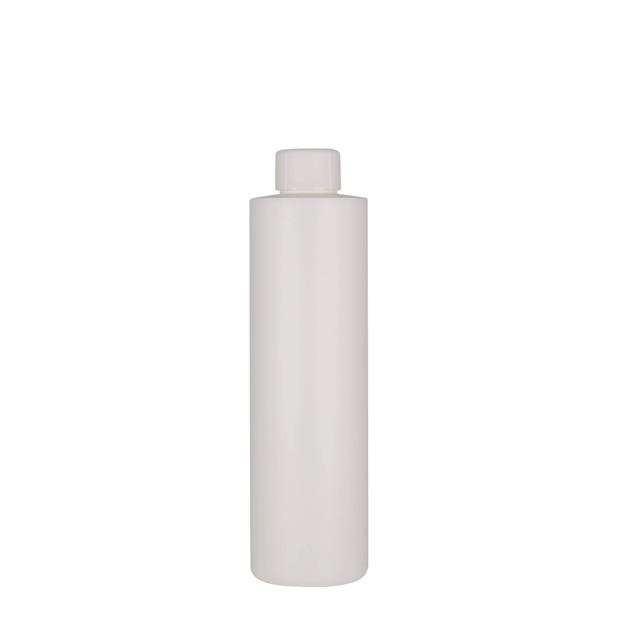 250 ml plastová láhev 'Pipe', HDPE, bílá, hrdlo: 24/410