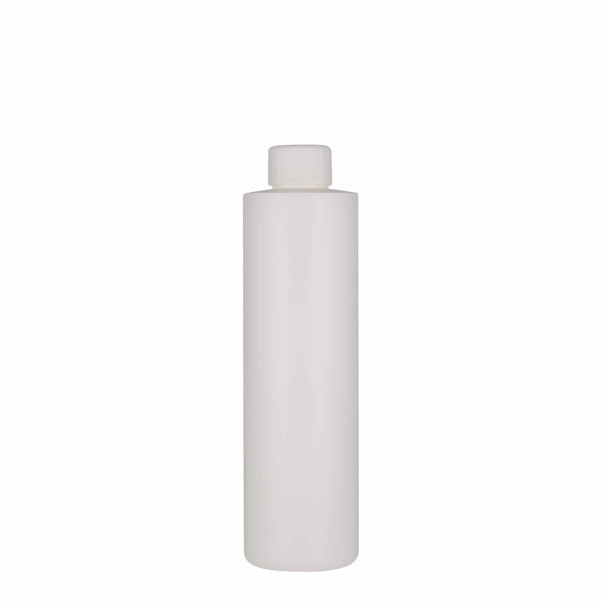 250 ml plastová láhev „Pipe“, HDPE, bílá, hrdlo: 24/410
