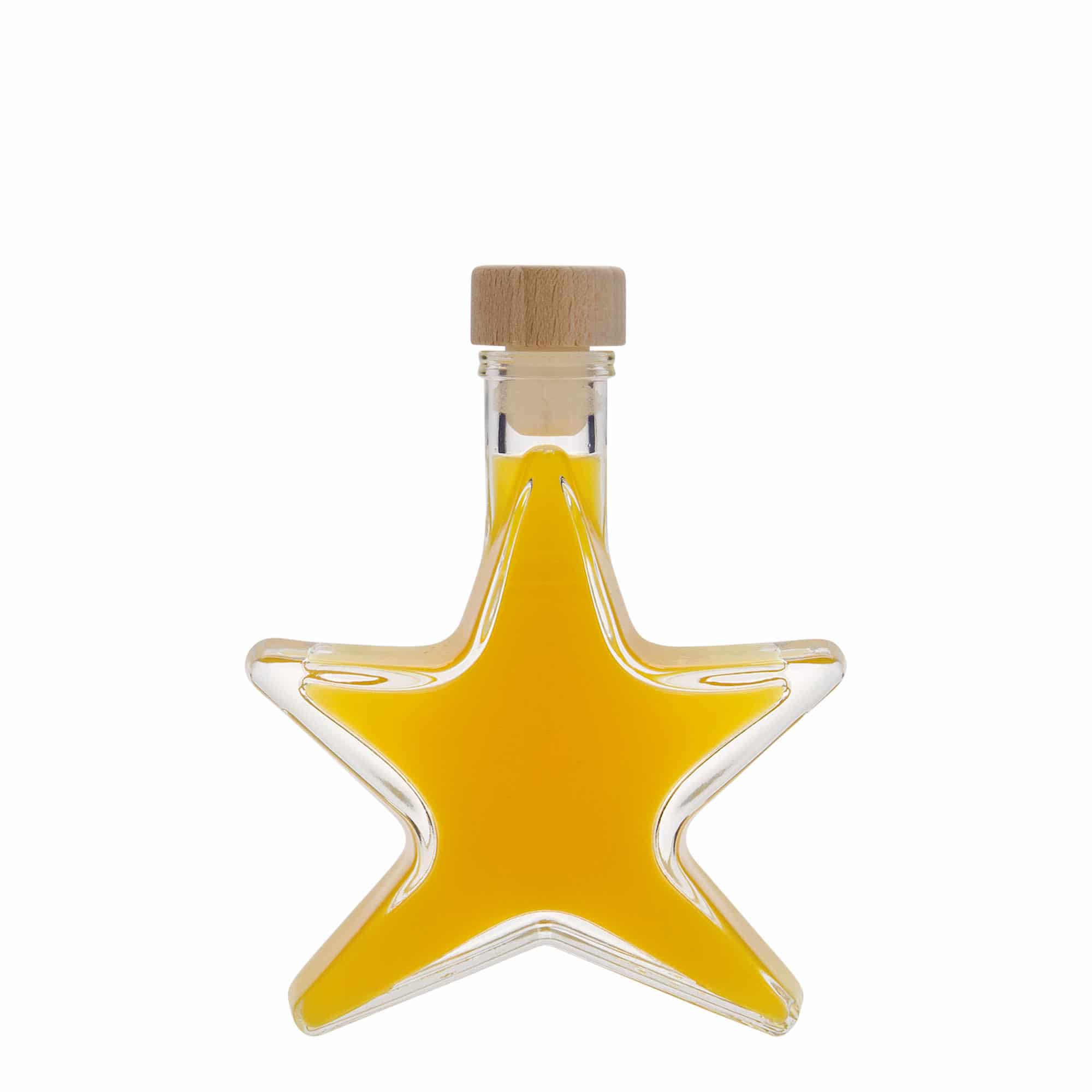 Skleněná lahev 100 ml 'Hvězda', uzávěr: korek