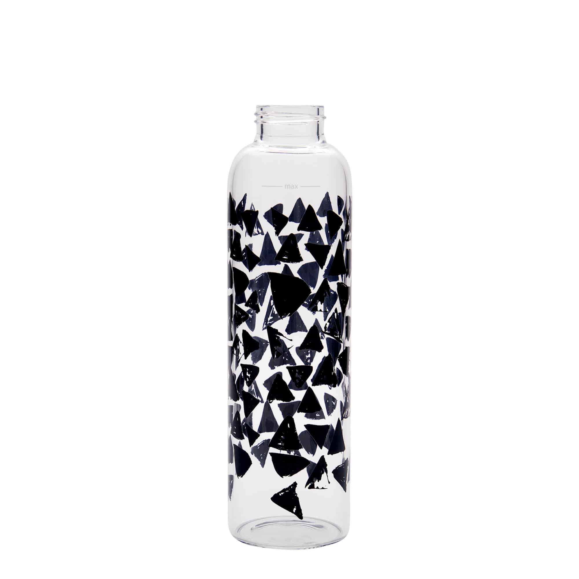 500 ml láhev na pití 'Perseus - Černé trojúhelníky', hrdlo: šroubovací uzávěr