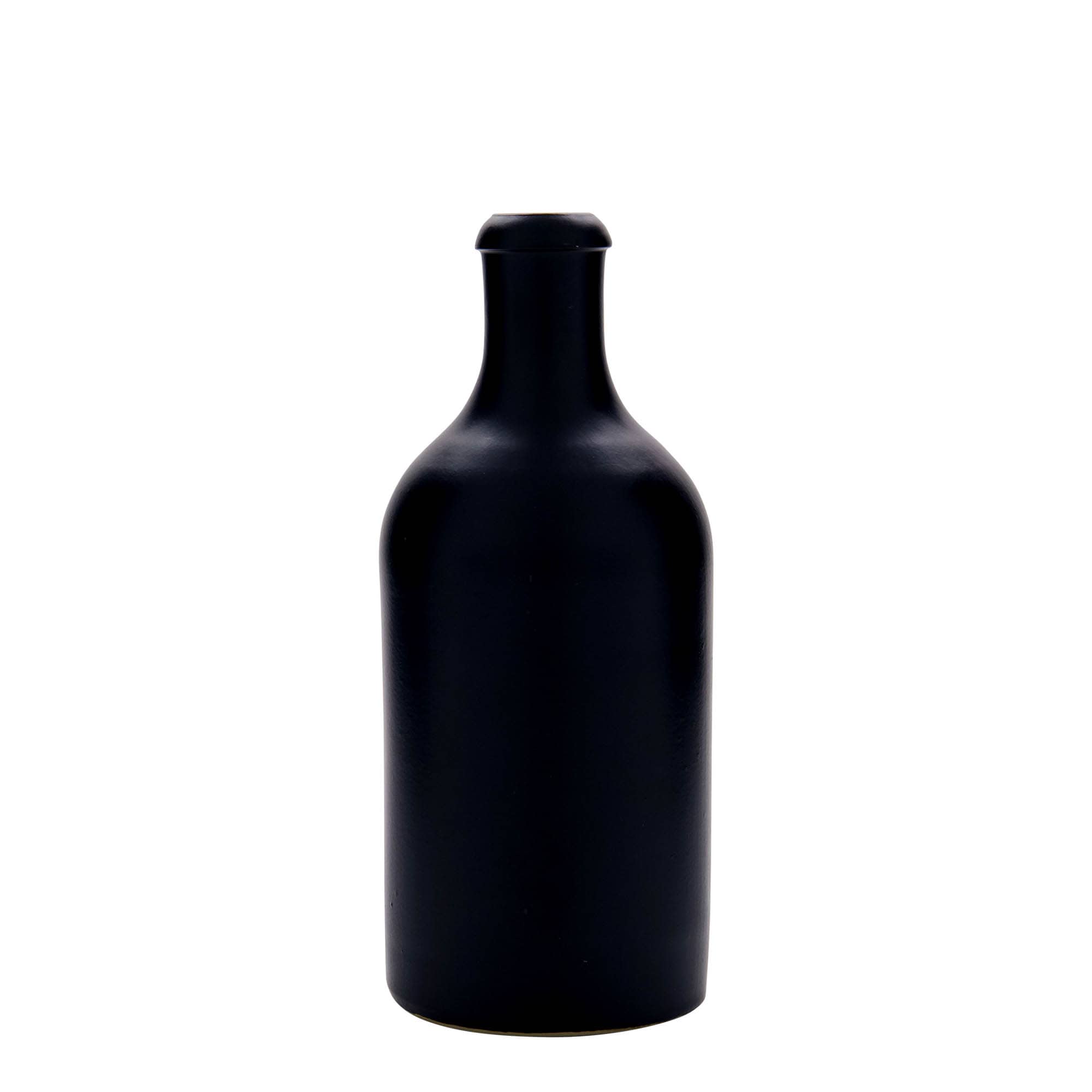 Hliněný džbán 500 ml, keramika, černý, uzávěr: korek Hliněný džbán 500 ml, keramika, černý, uzávěr: korek