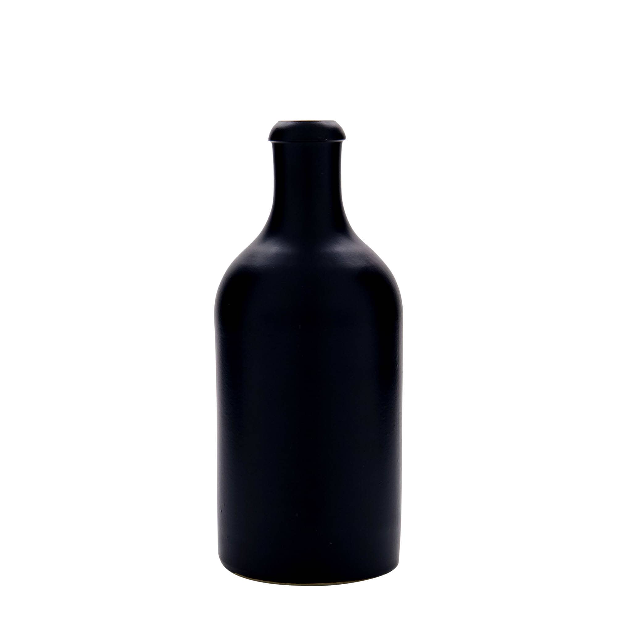 500 ml džbán, kamenina, černý, hrdlo: korek